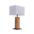 Garry Square Stolní Lampa White/Wood - Lindby