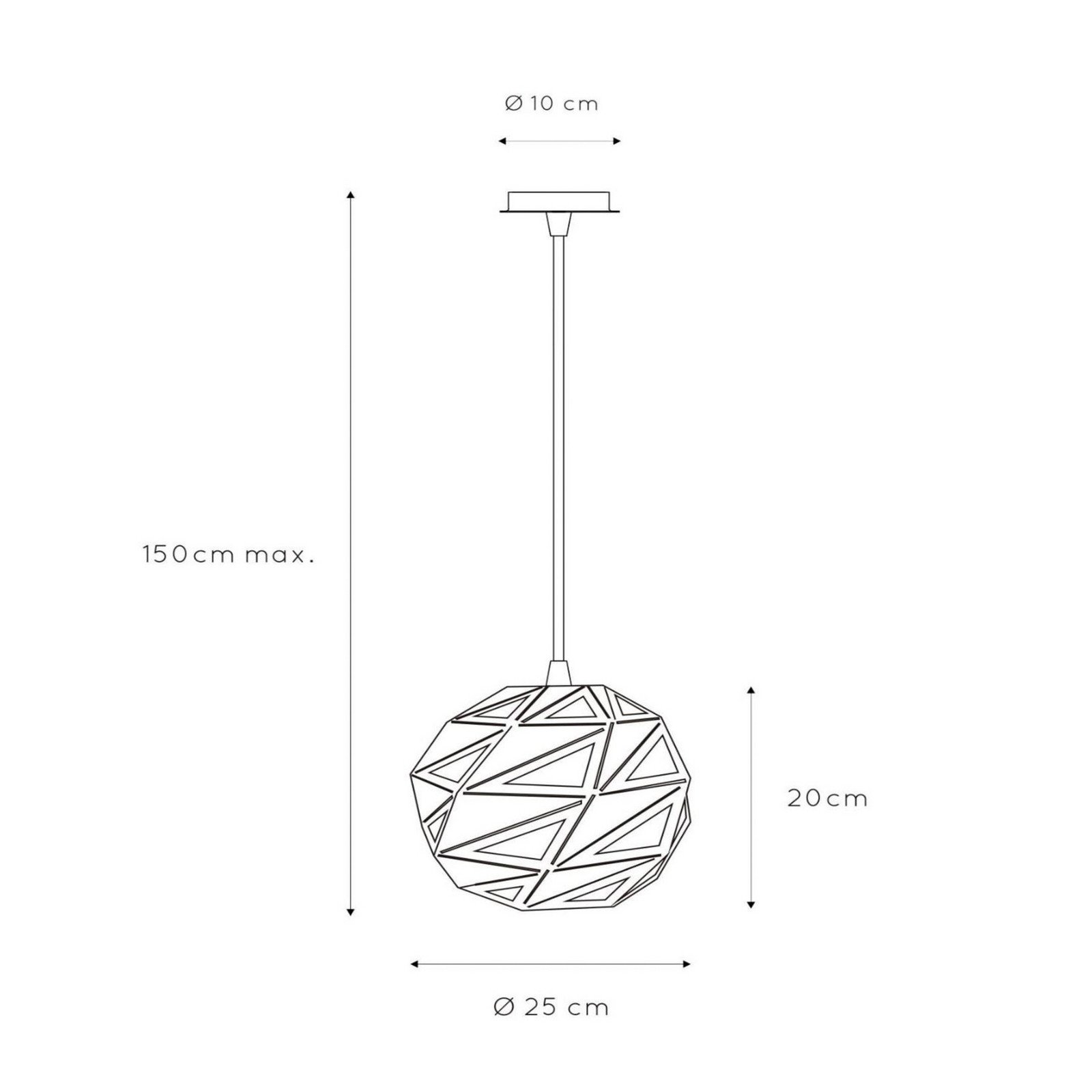 Lucide Lampă suspendată Malunga din metal alb-auriu - Camera de zi / sufragerie - Modern - alb auriu