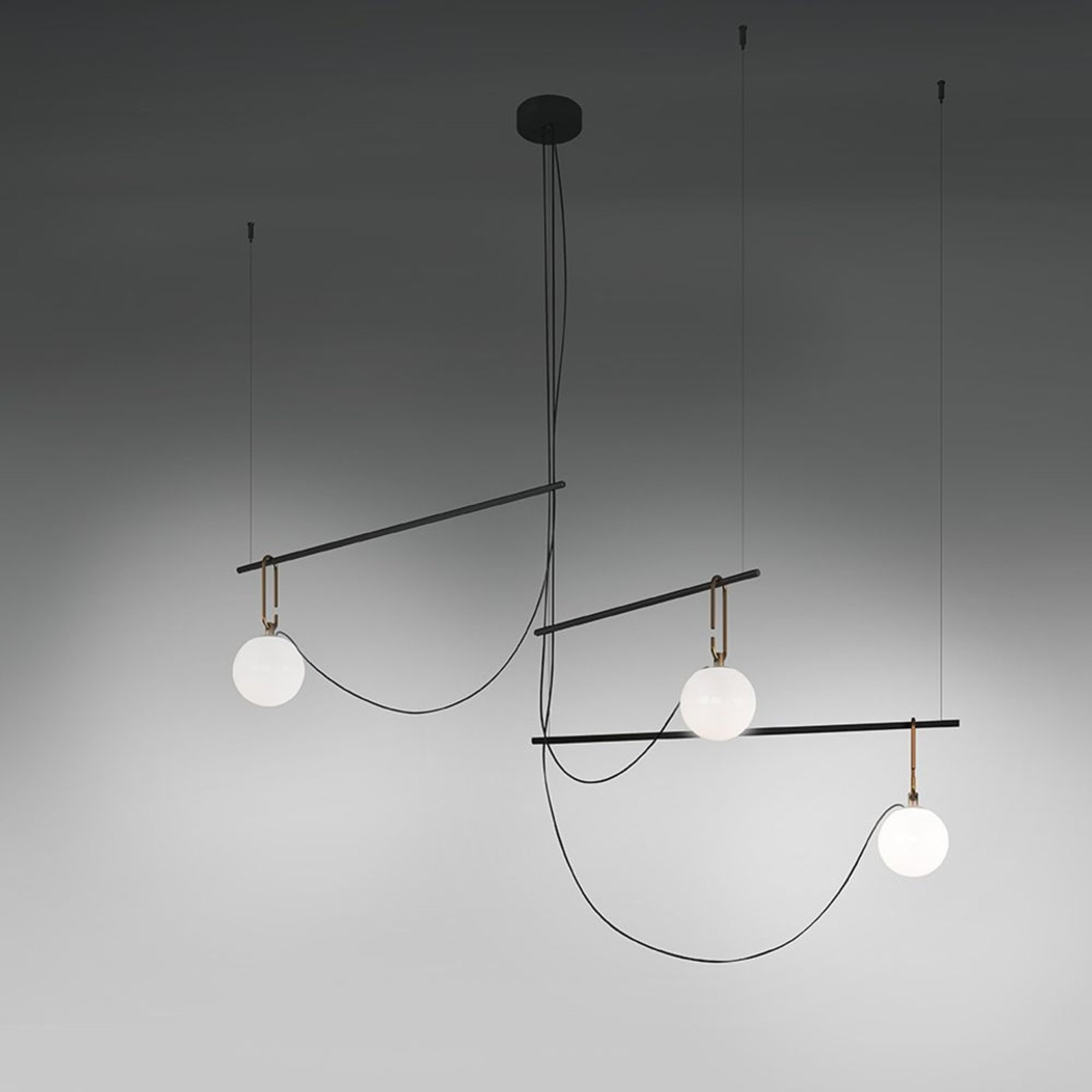 Nh S3 14 Lustră Pendul Black/Brass - Artemide - Artemide