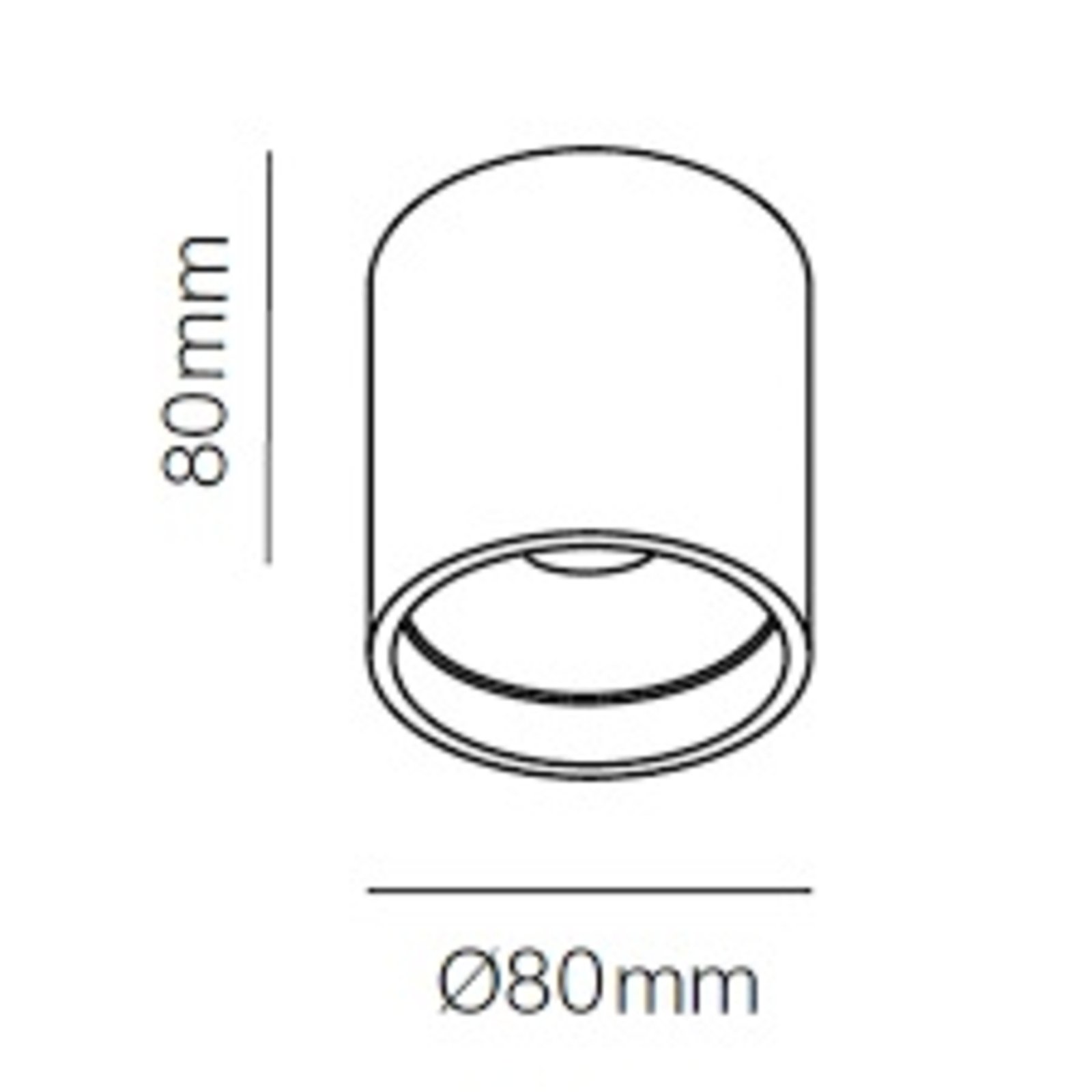 Solo 1 Round Plafonieră 6W 3000K Black/White - LIGHT-POINT