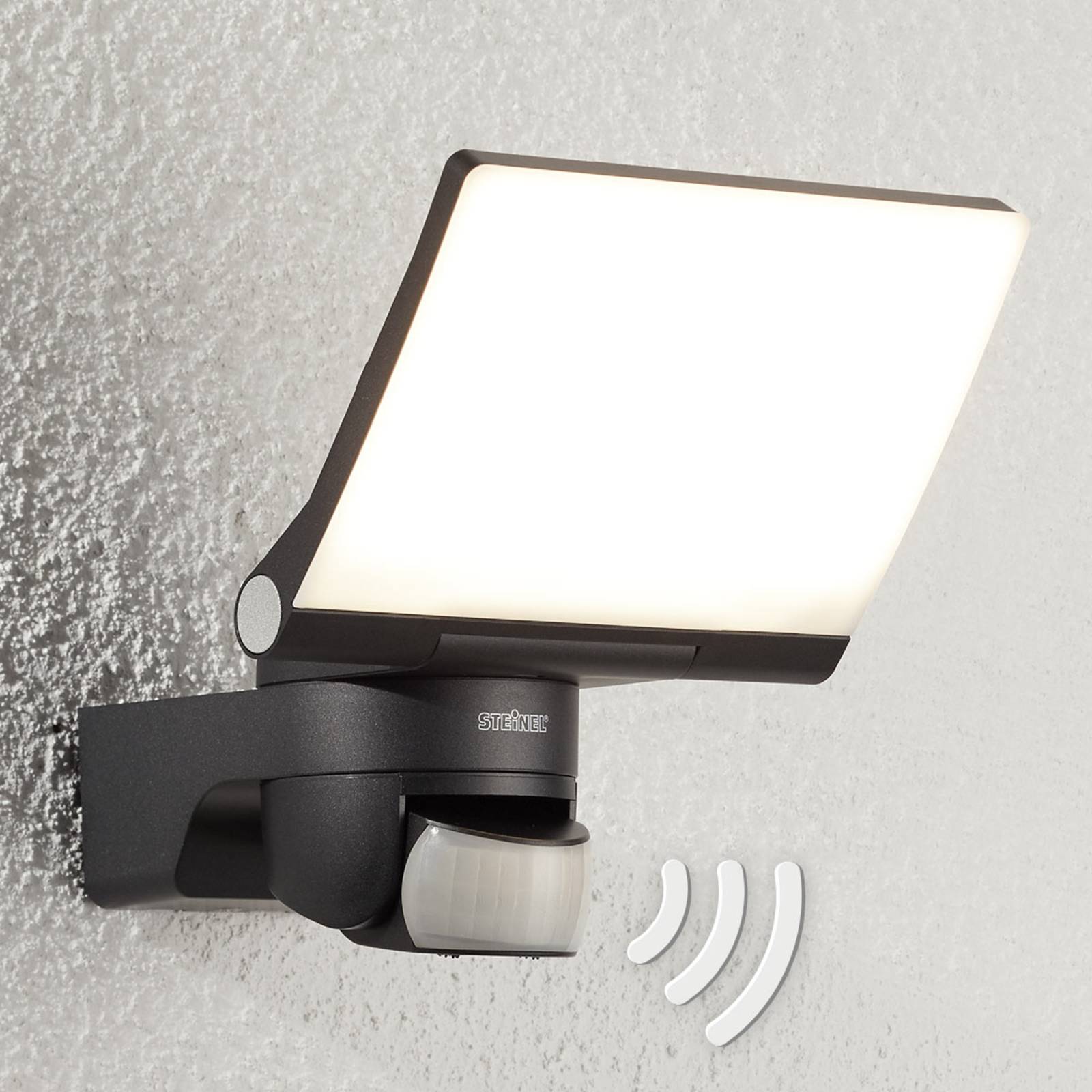 Steinel XLED Home 2 XL LED sensor spotlight graphite, plastic, 20 W, energy efficiency: A+, W: 18 cm, H: 21.2 cm
