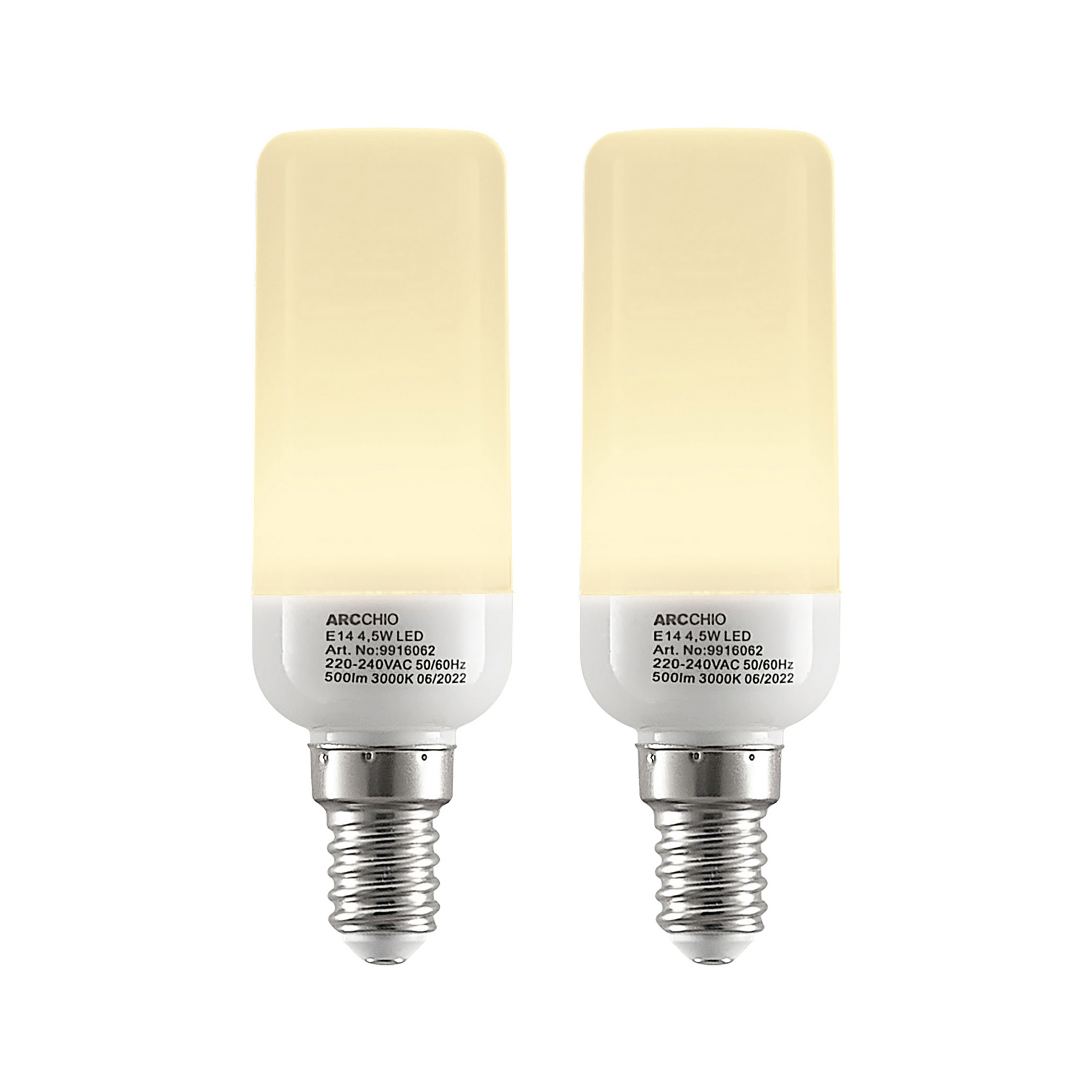 Arcchio Lampă tub cu LED-uri E14 4,5W 3.000K set de 2