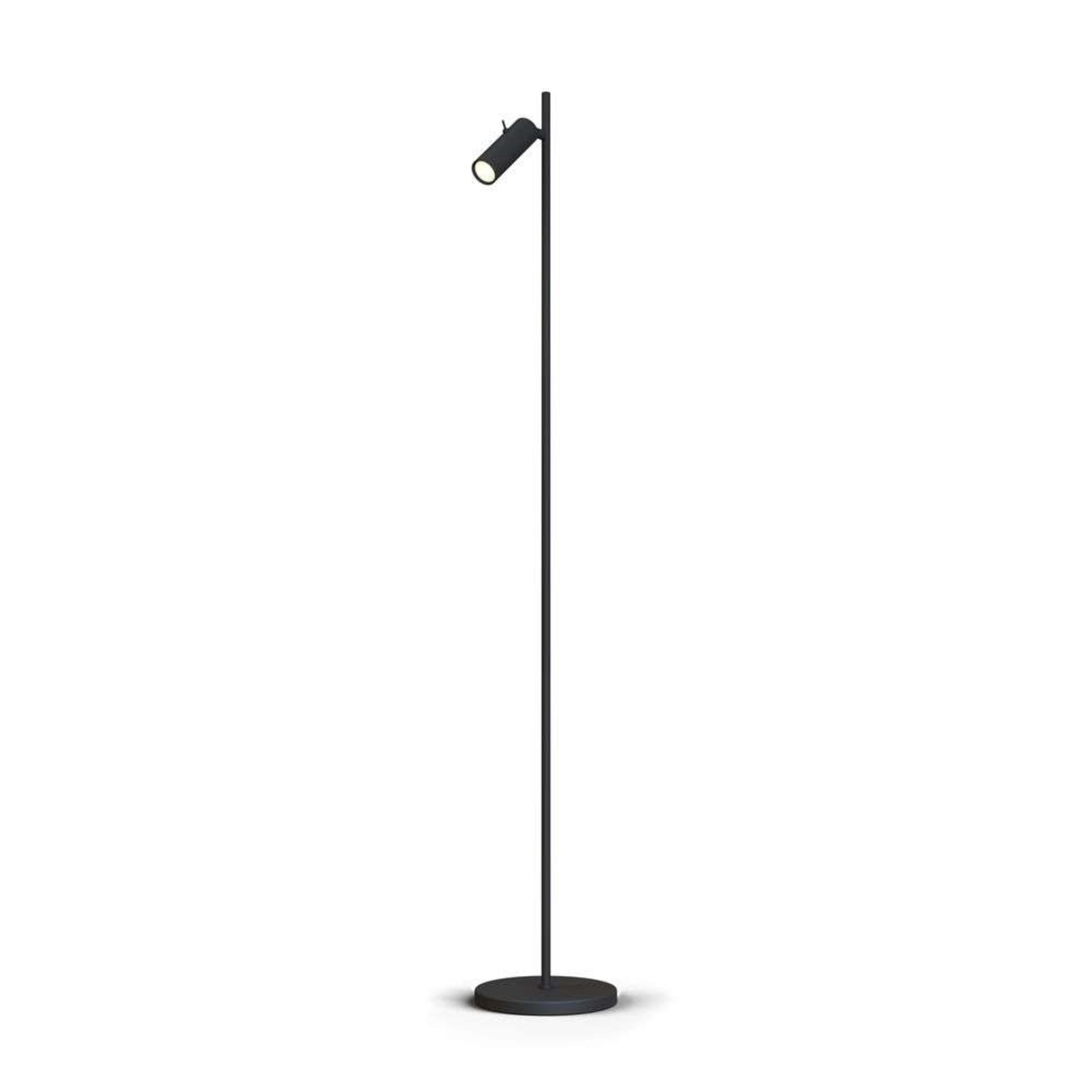 Cato Slim Podna Lampa Dim. Mat Crna - Belid