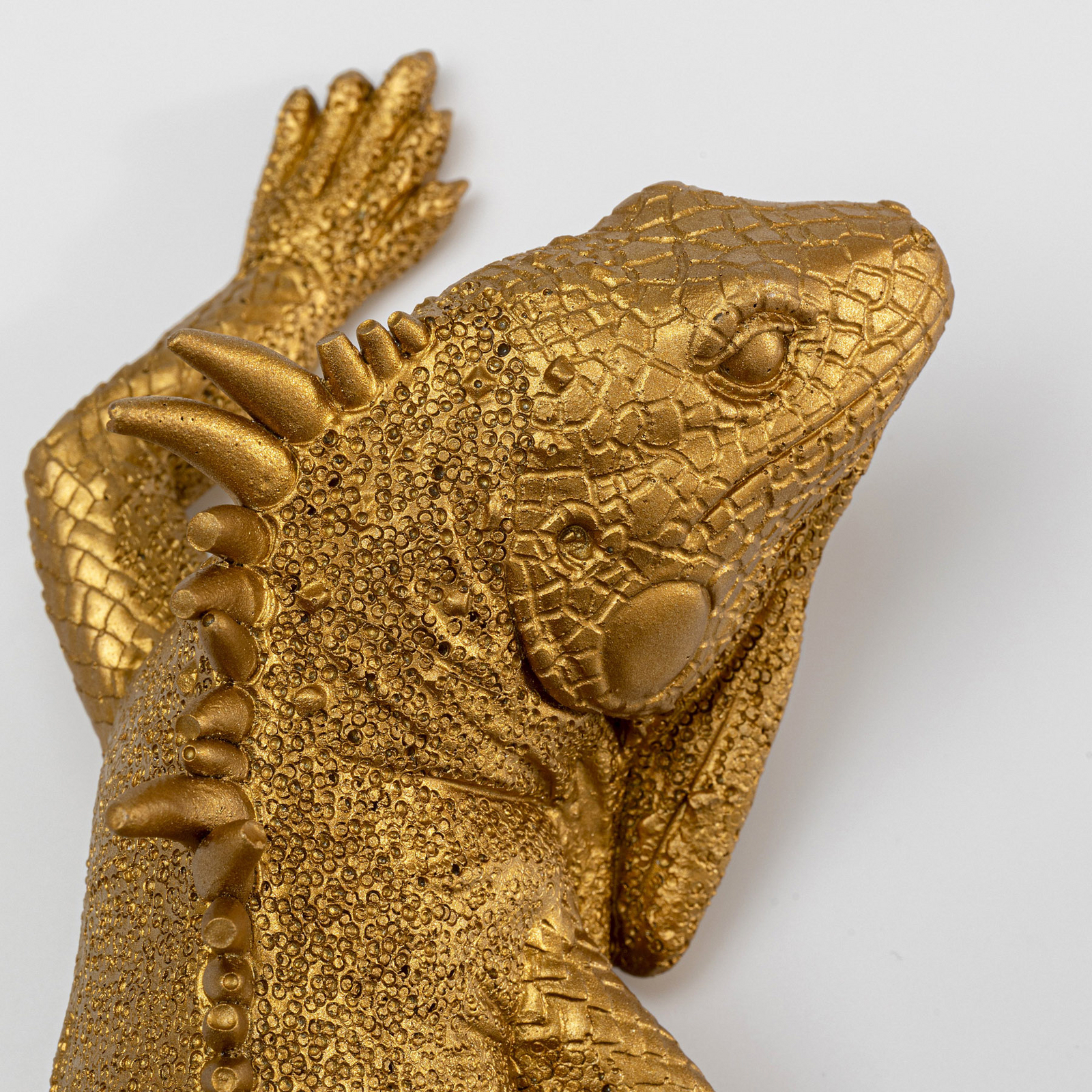 Obiekt ścienny KARE Lizard, lakierowany polyresin, 31 x 11 cm, złoty