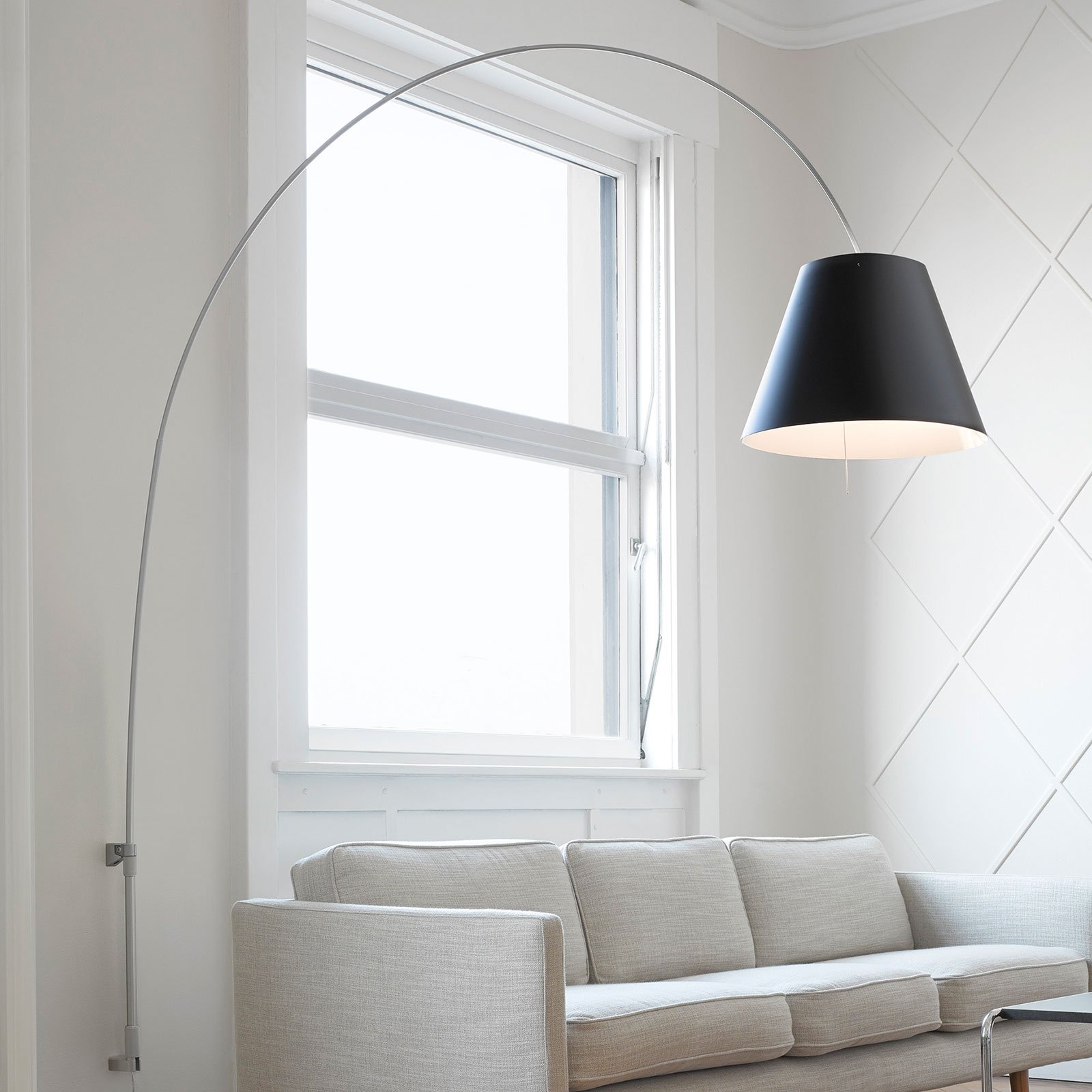 Lady Costanza Fali Lámpa with Dimmer Black/Aluminium - Luceplan