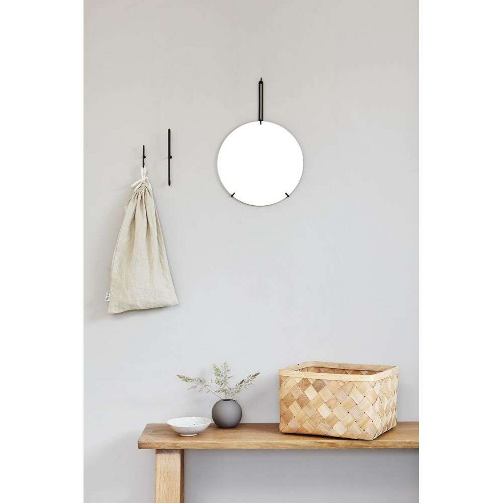 Wall Mirror Ø30 Black - Moebe