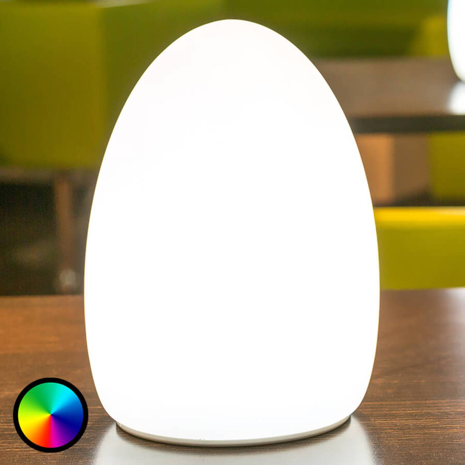 Egg – dekorationslampe med batteri styres via app