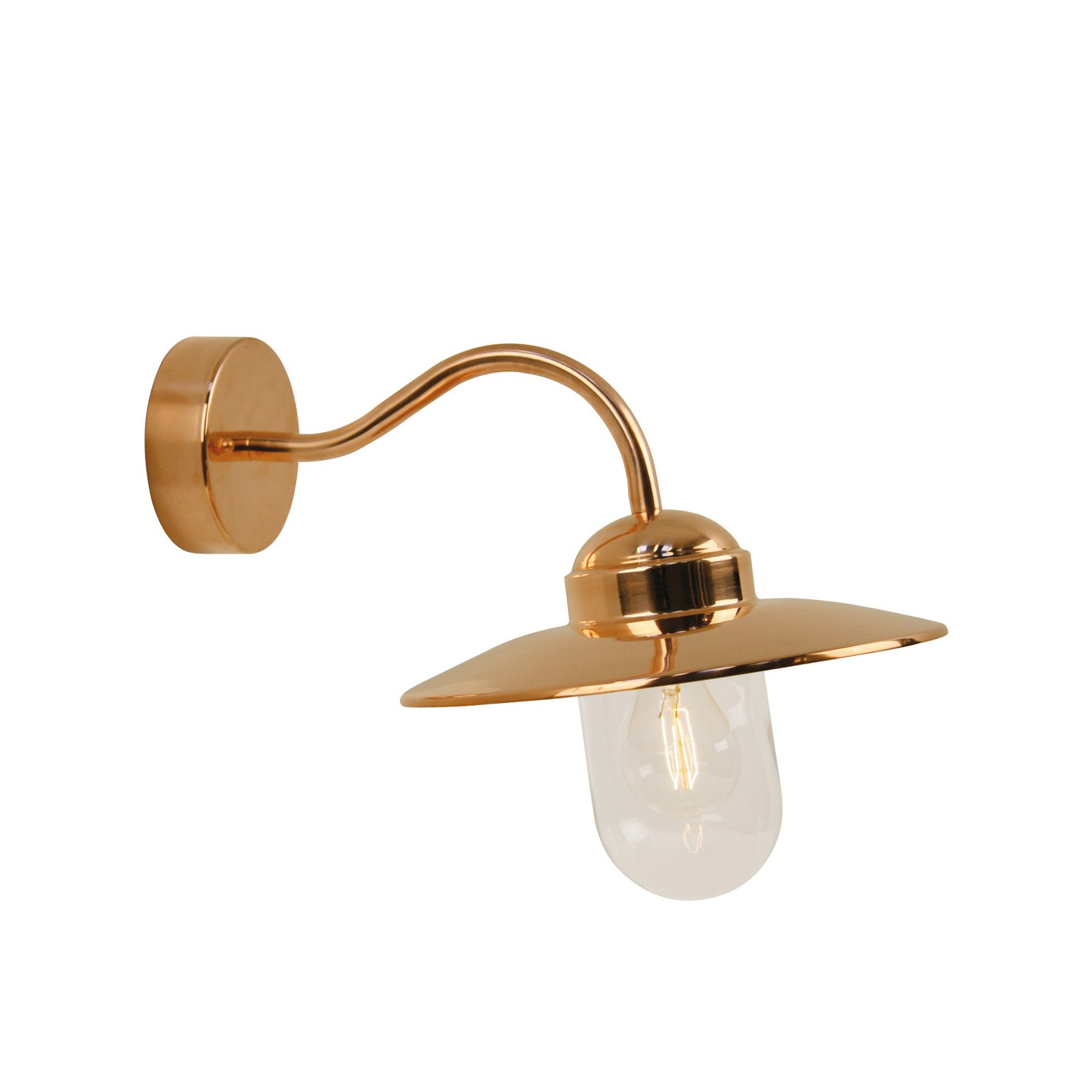 Luxembourg outdoor wall light made of copper