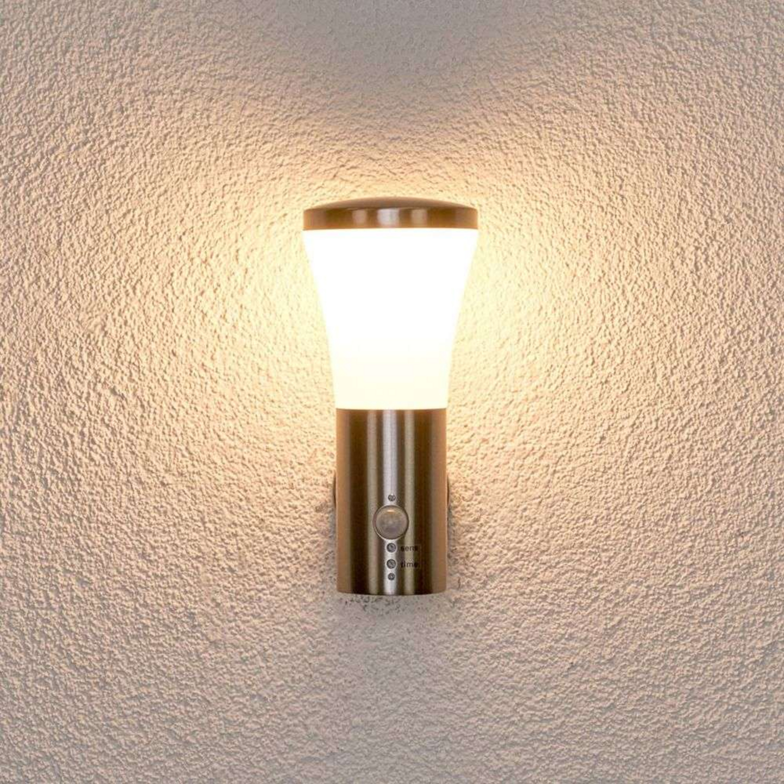 Sumea LED Vonkajšie Nástenné Svietidlo w/Sensor Stainless Steel/White - Lindby