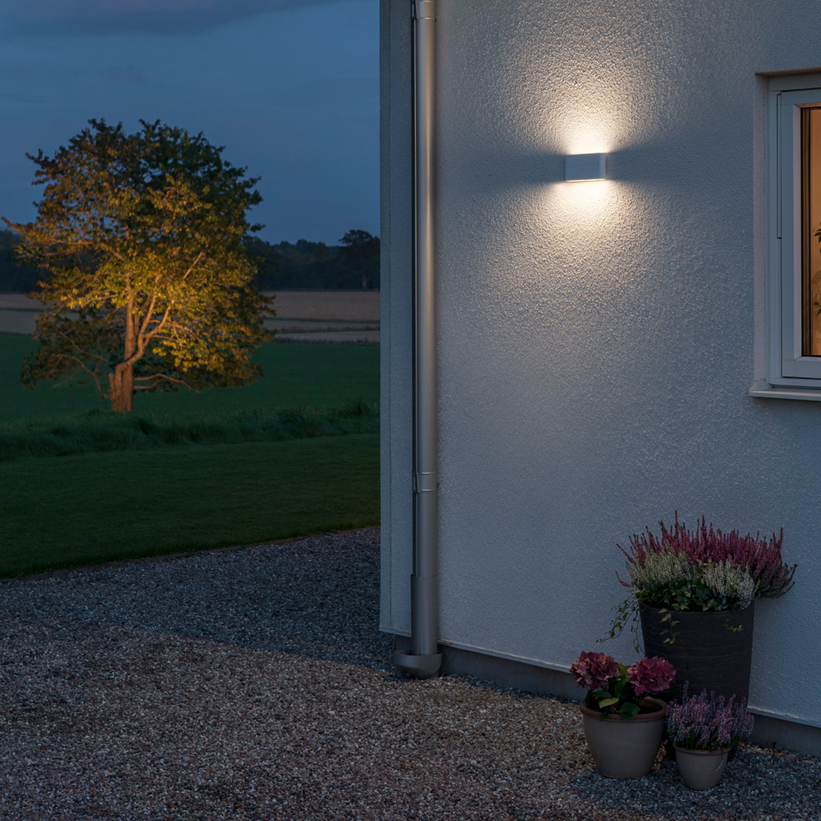 LED outdoor wall lamp Chieri 11 cm, up/down