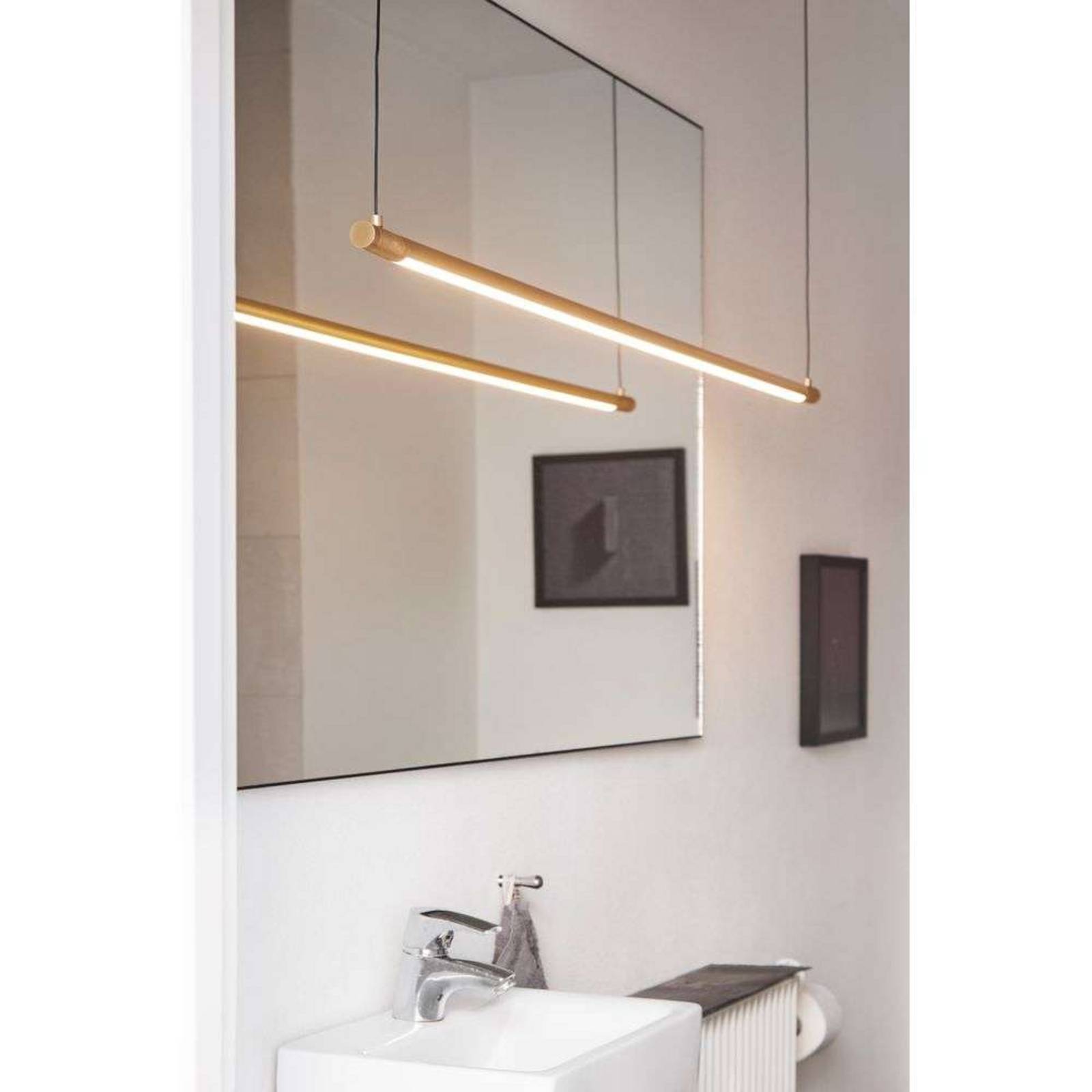 LOOM DESIGN lampa wisząca LED Straw 200, złota, aluminium