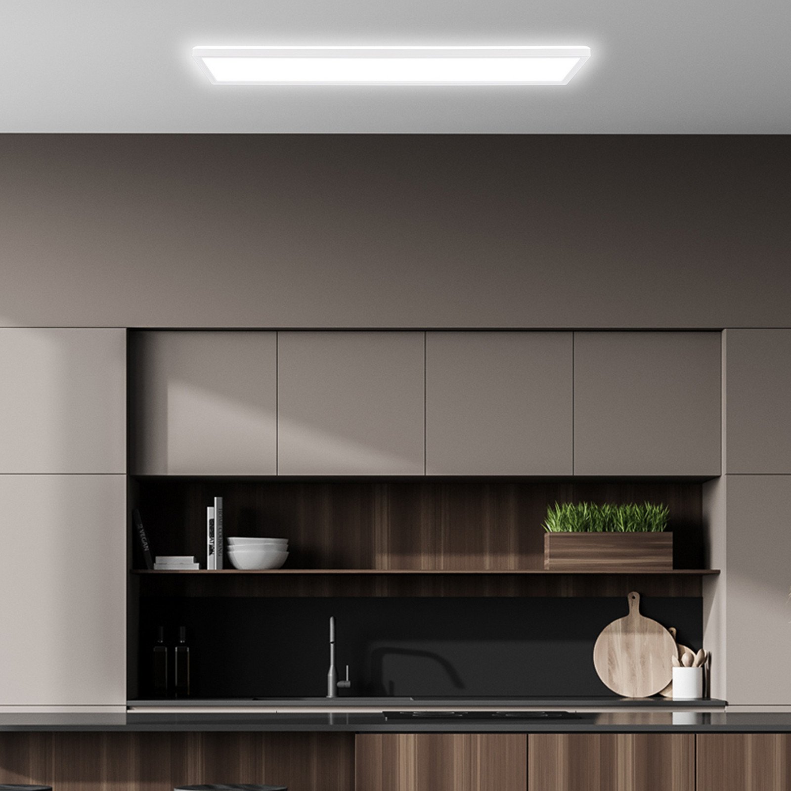 Briloner Plafonieră LED Tava A 98x20 cm plastic alb - Camera de zi / sufragerie - modern