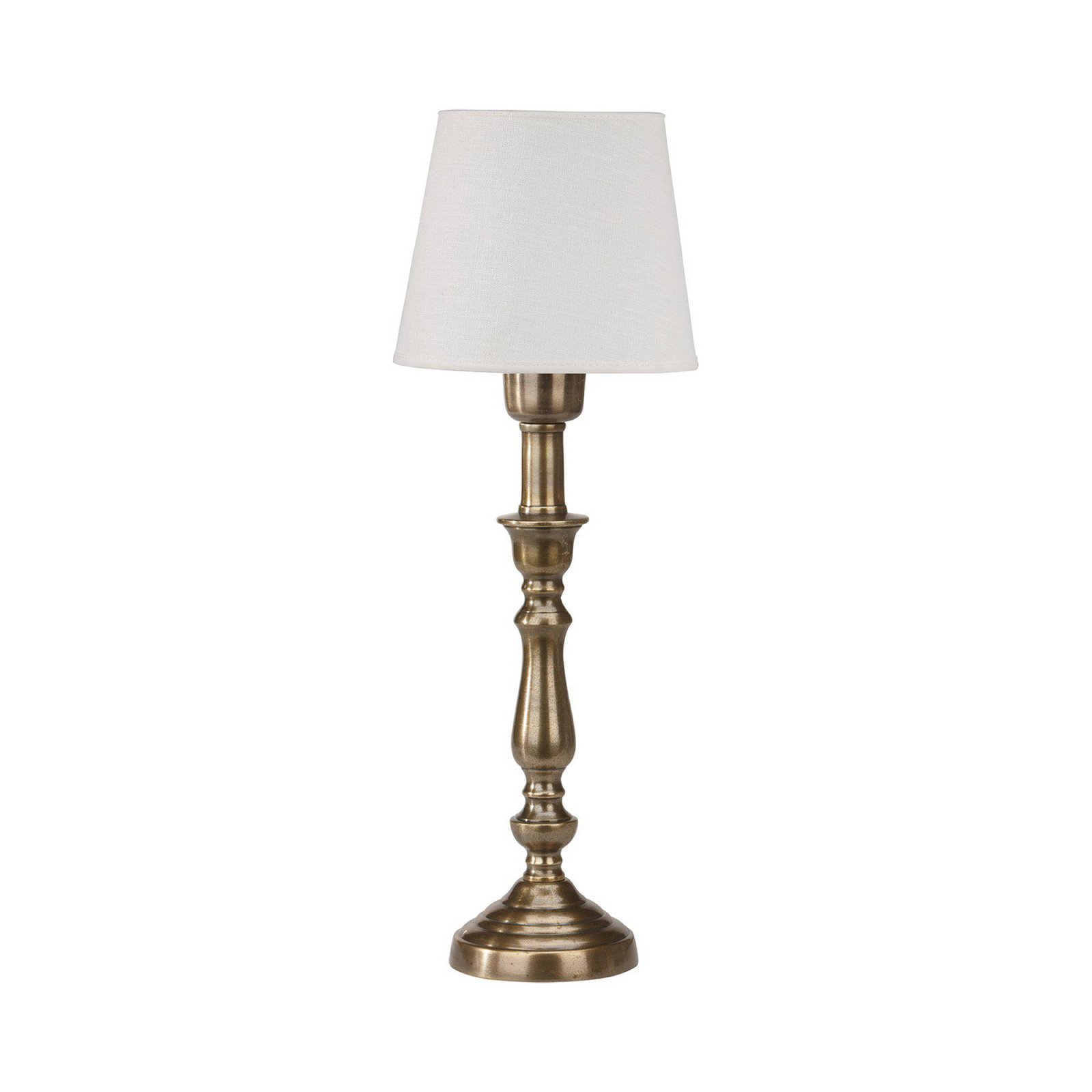 PR Home Lampe de table Therese Mia, 43 cm, blanc/laiton, lin