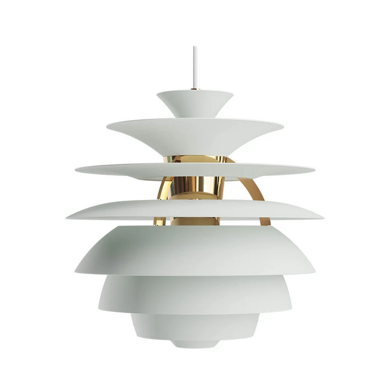 Louis Poulsen – PH Snowball Pendelleuchte Dusty Green/Brass Metallised
