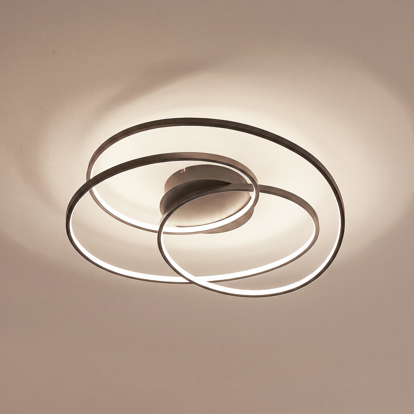 Kateryna LED Plafond &Oslash;60 Black Lindby - Vardagsrum - Modern - Aluminium - Rund