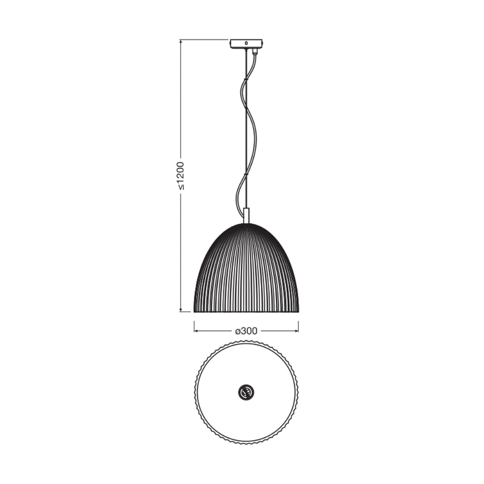 Lampada a sospensione OSRAM Decor Plaster Routes Bell, bianca, gesso, E27
