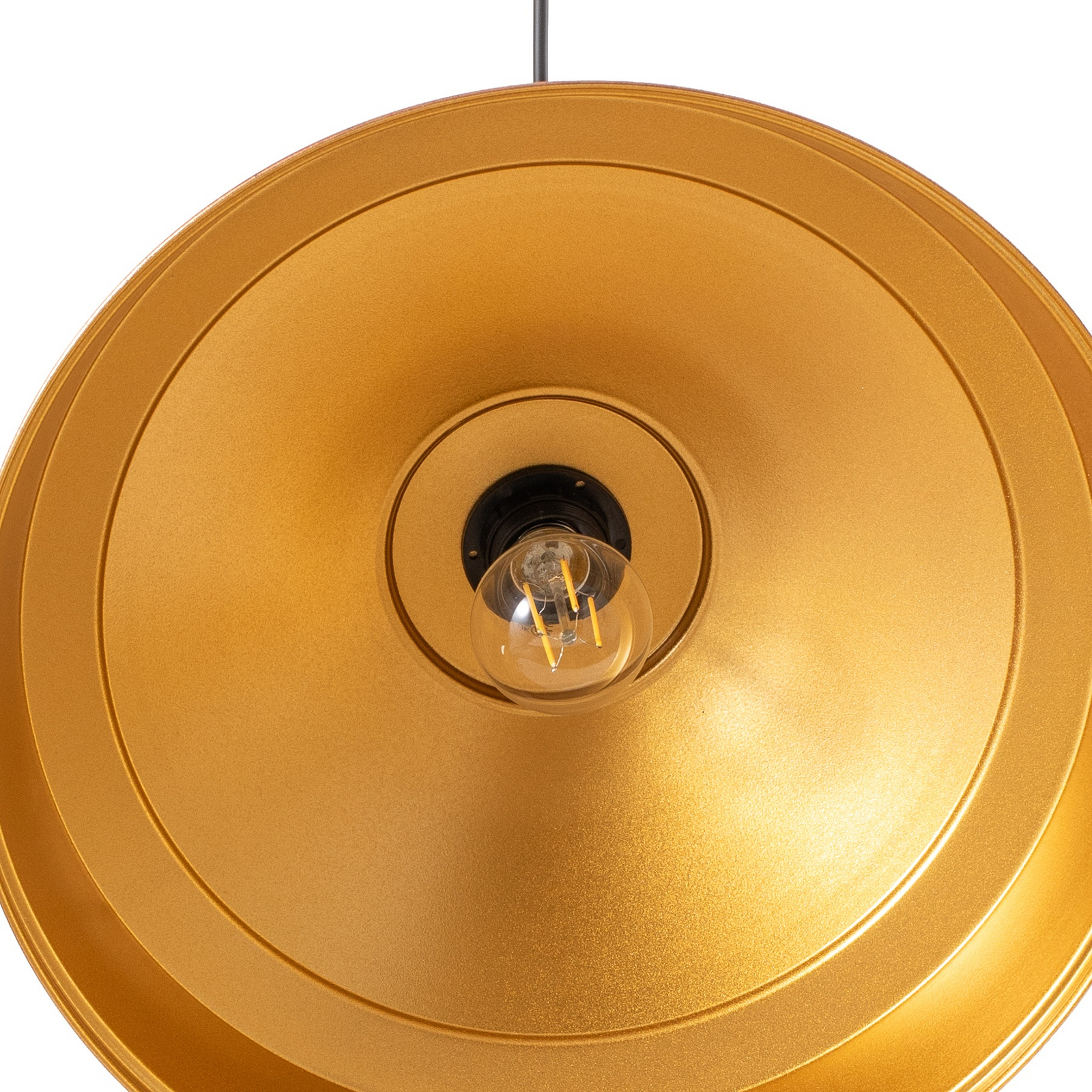 Augusta pendant light, copper/gold, Ø 40 cm, metal