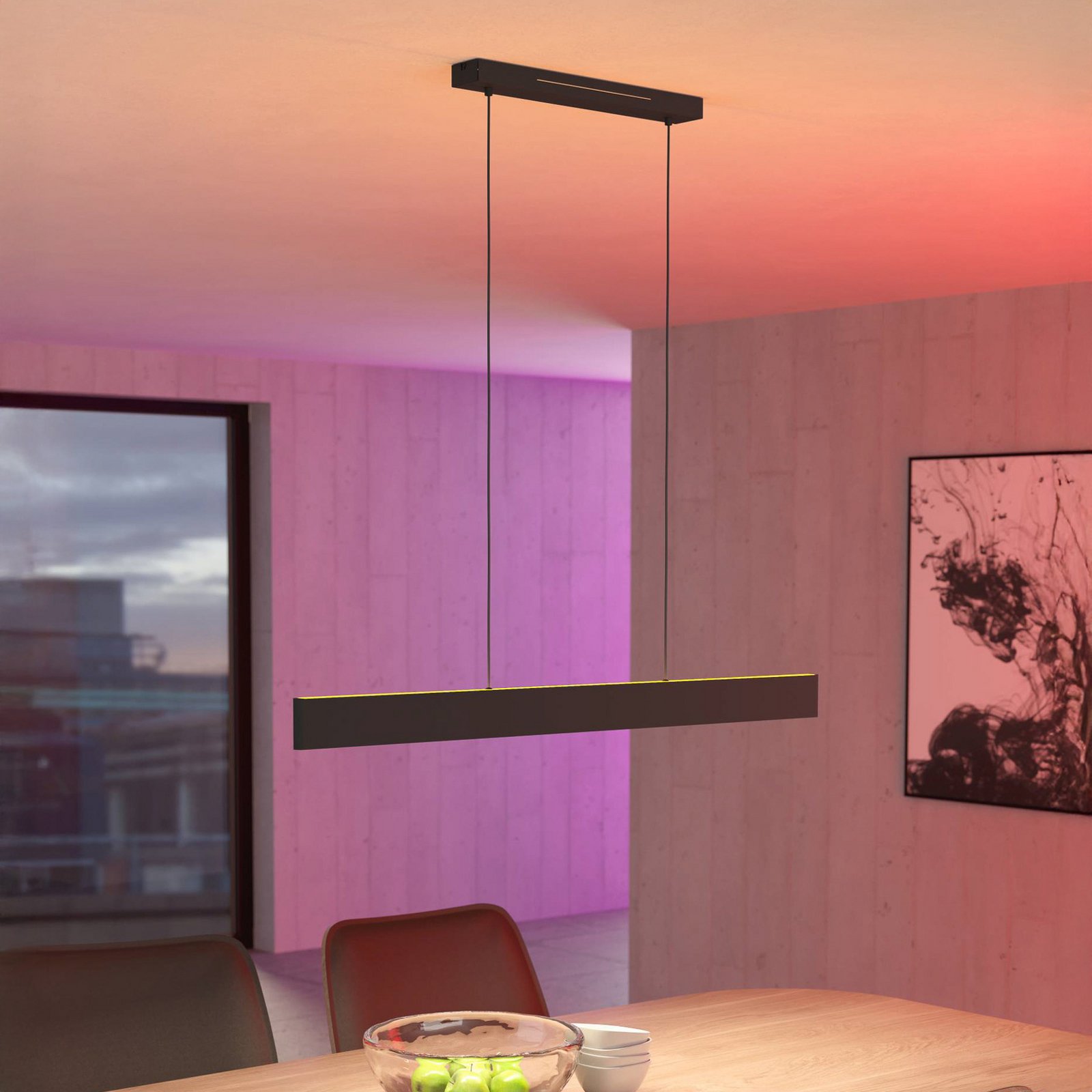 EGLO connect LED pendant light Andreas-Z, black, steel