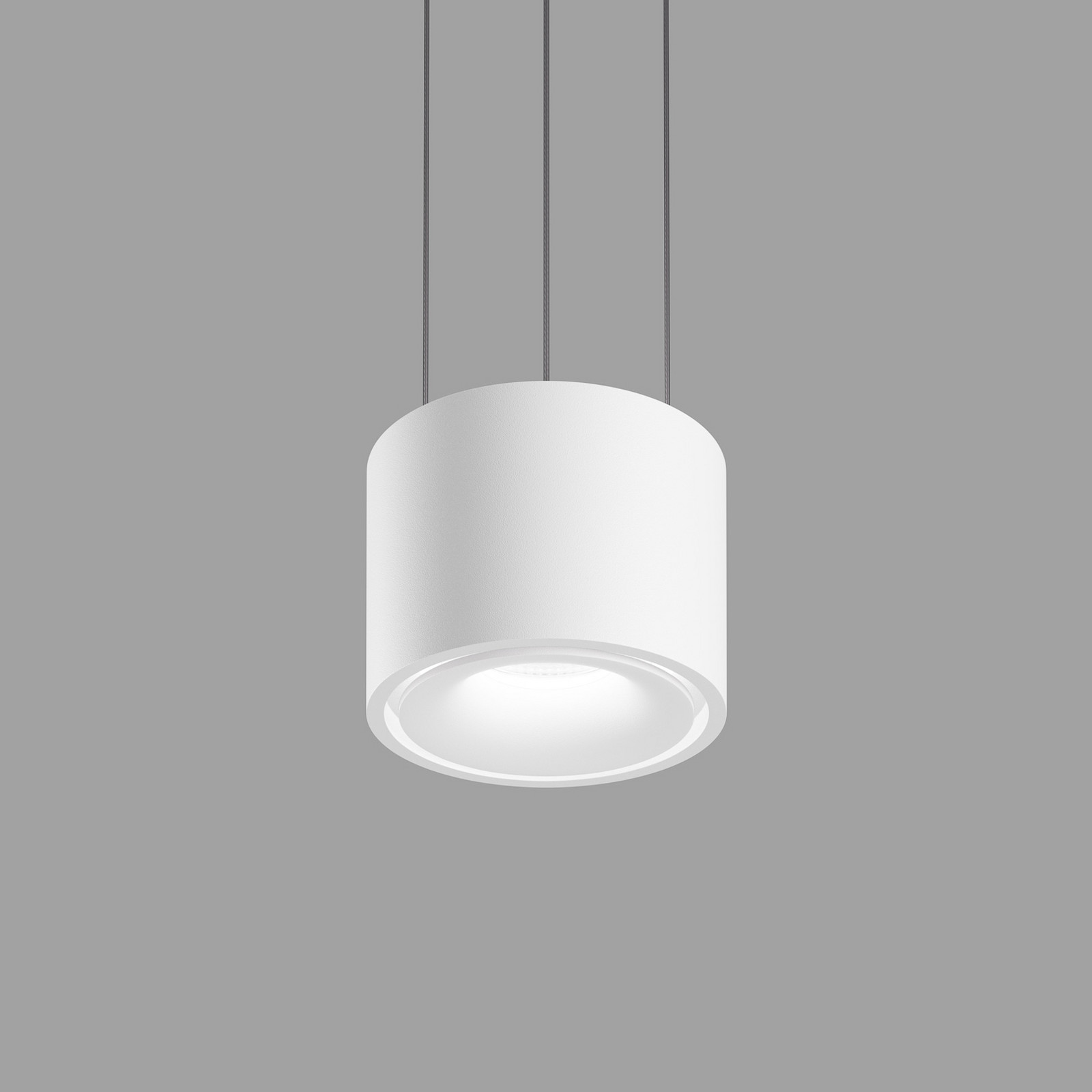 Egger Licht EGG Lampă suspendată LED Clippo alb/alb Ø10cm DALI DTW sus/jos - Camera de zi / sufragerie - modern - Aluminiu
