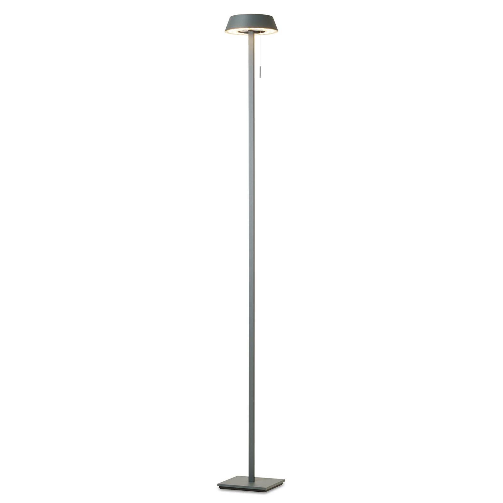 Oligo OLIGO Glance LED floor lamp matt grey, for Living / Dining Room, metal, acrylic, 24.5 W, H: 162 cm