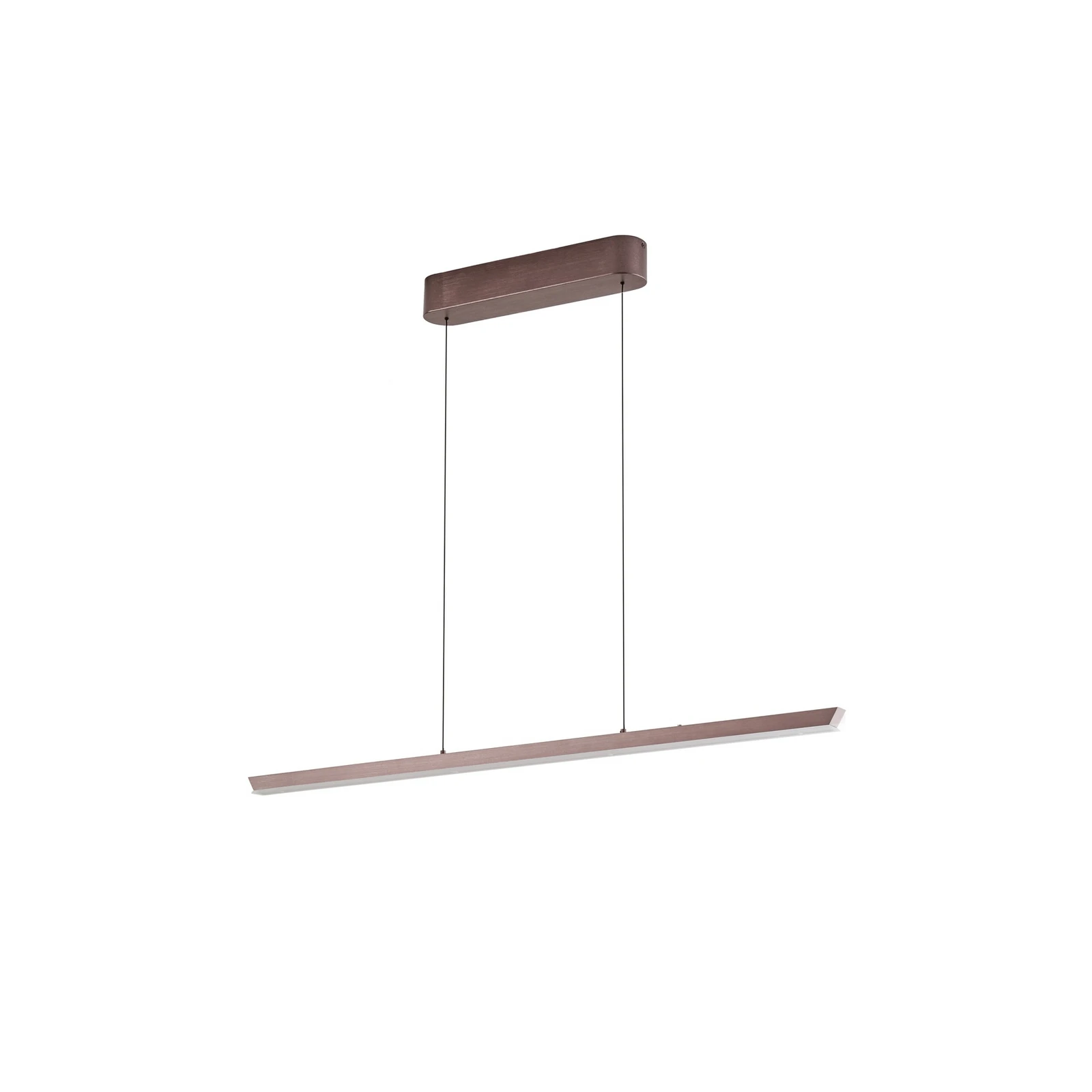 LED závesné svietidlo Lucande Solvar, 117 cm, hnedá, CCT, stmievateľné