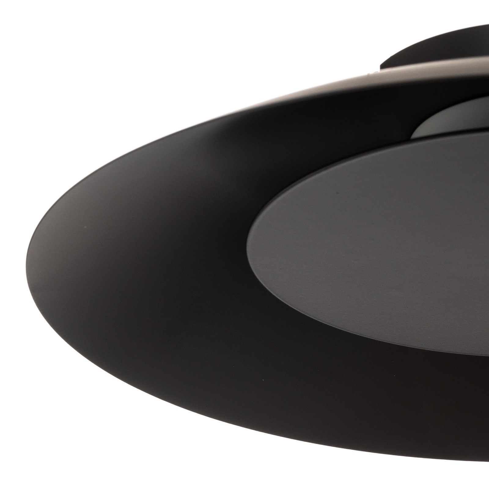 Plafonieră cu LED Foskal în negru, Ø 34,5 cm