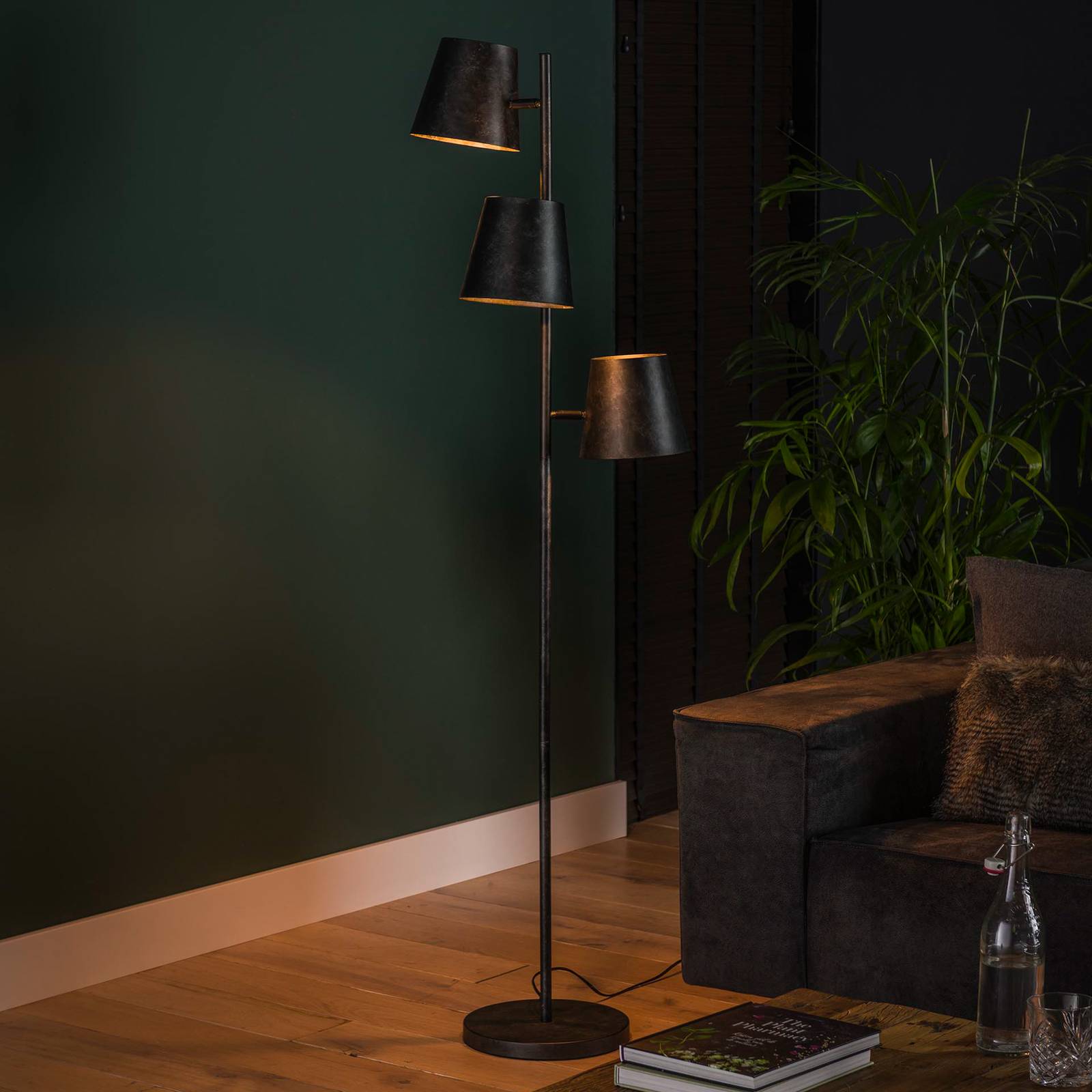 Lampa stojąca Grevenbourgh, antracyt, 3-punktowa