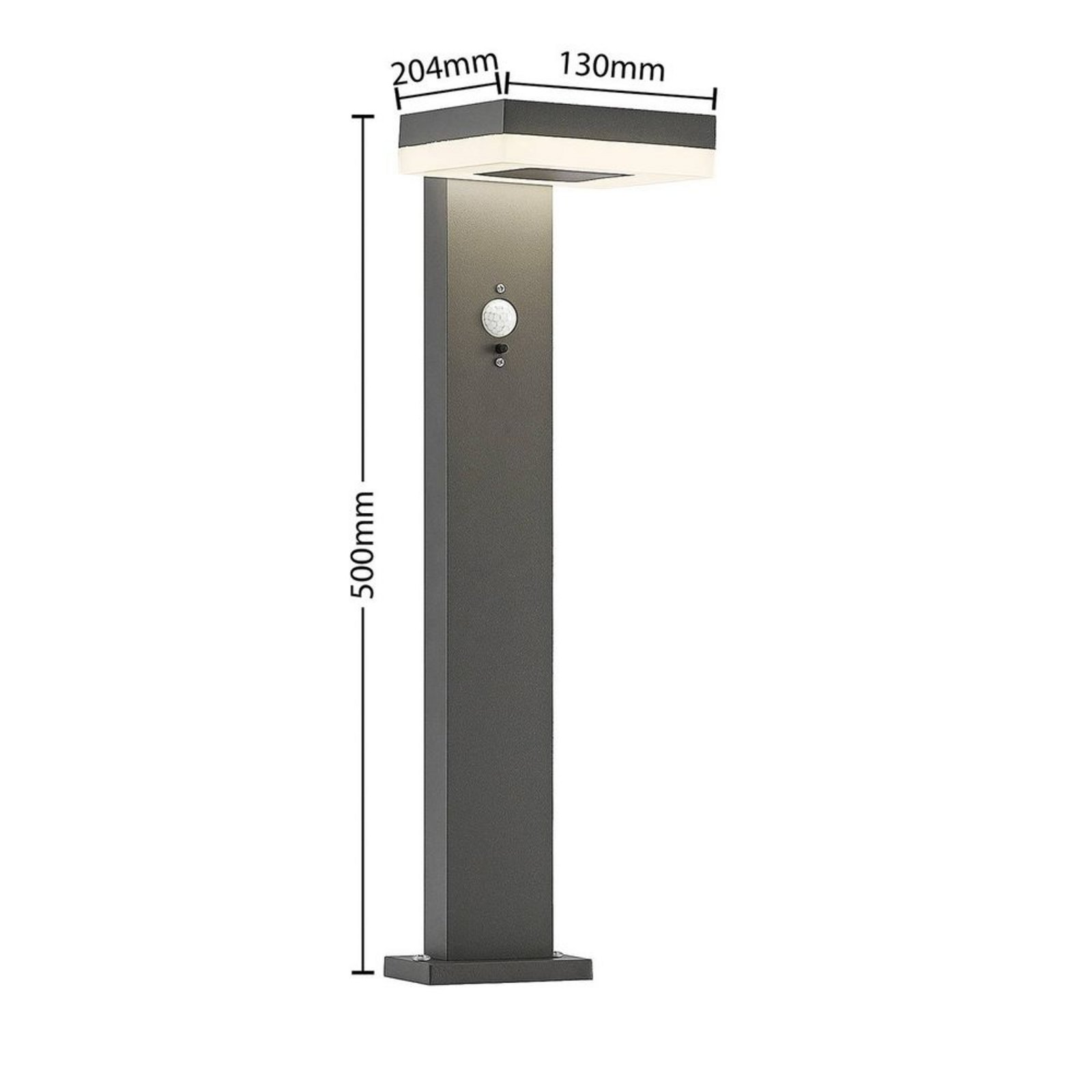 Laira Solar Cell Garden Lamp w/Sensor Anthracite - Lindby