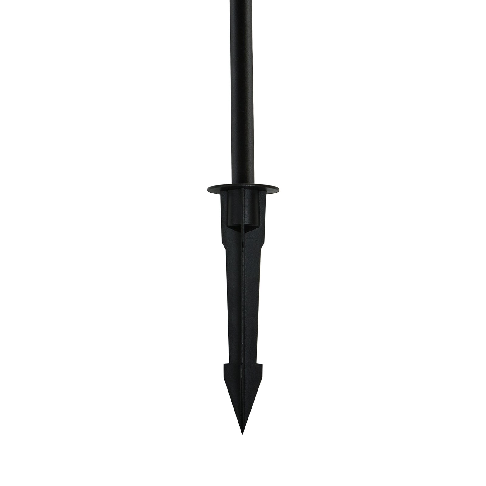 Lámpara con pica de suelo Lindby LED Ameline, gris oscuro, IP65, 77 cm