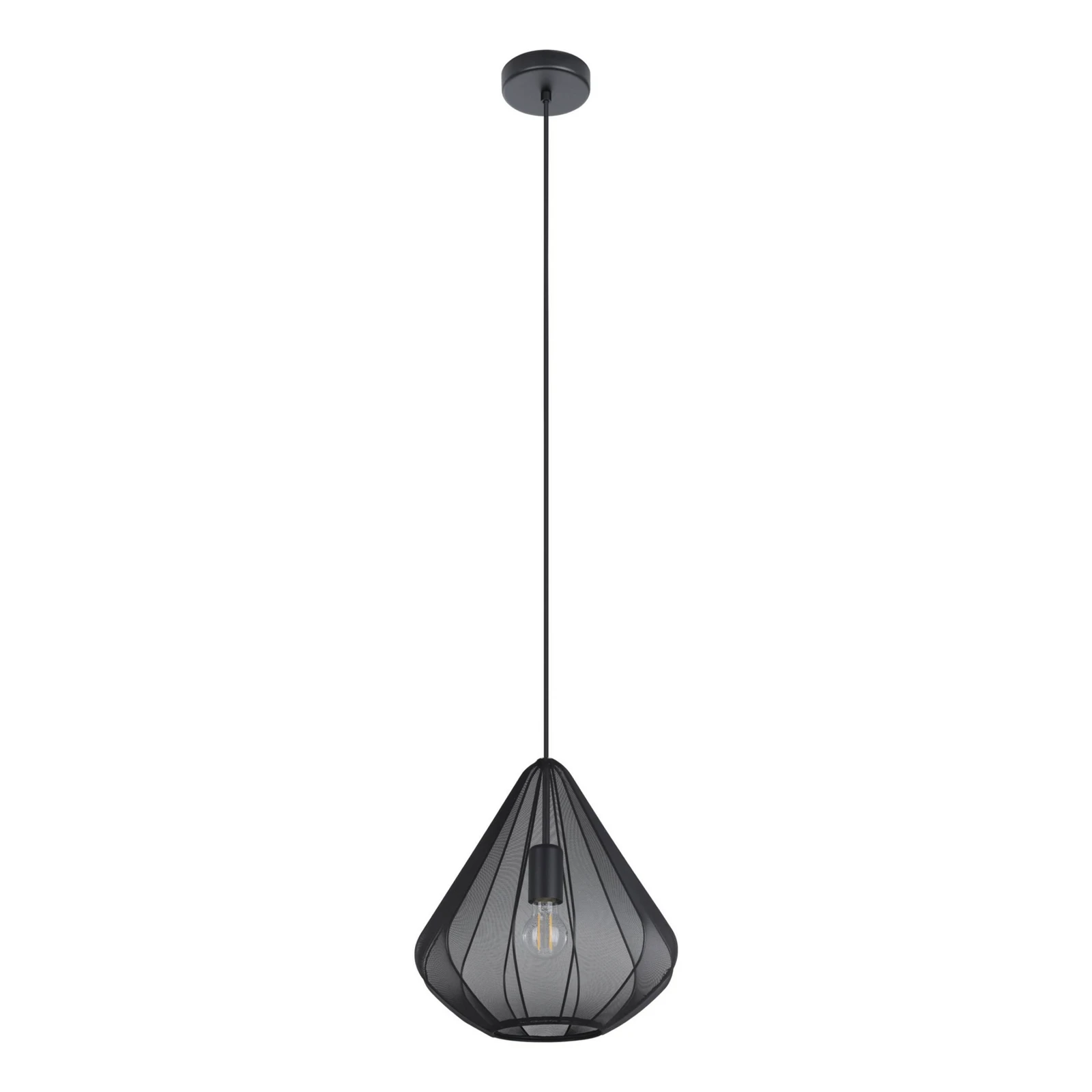 Dolwen lampa za vješanje, crna, Ø 33,5 cm, tkanina