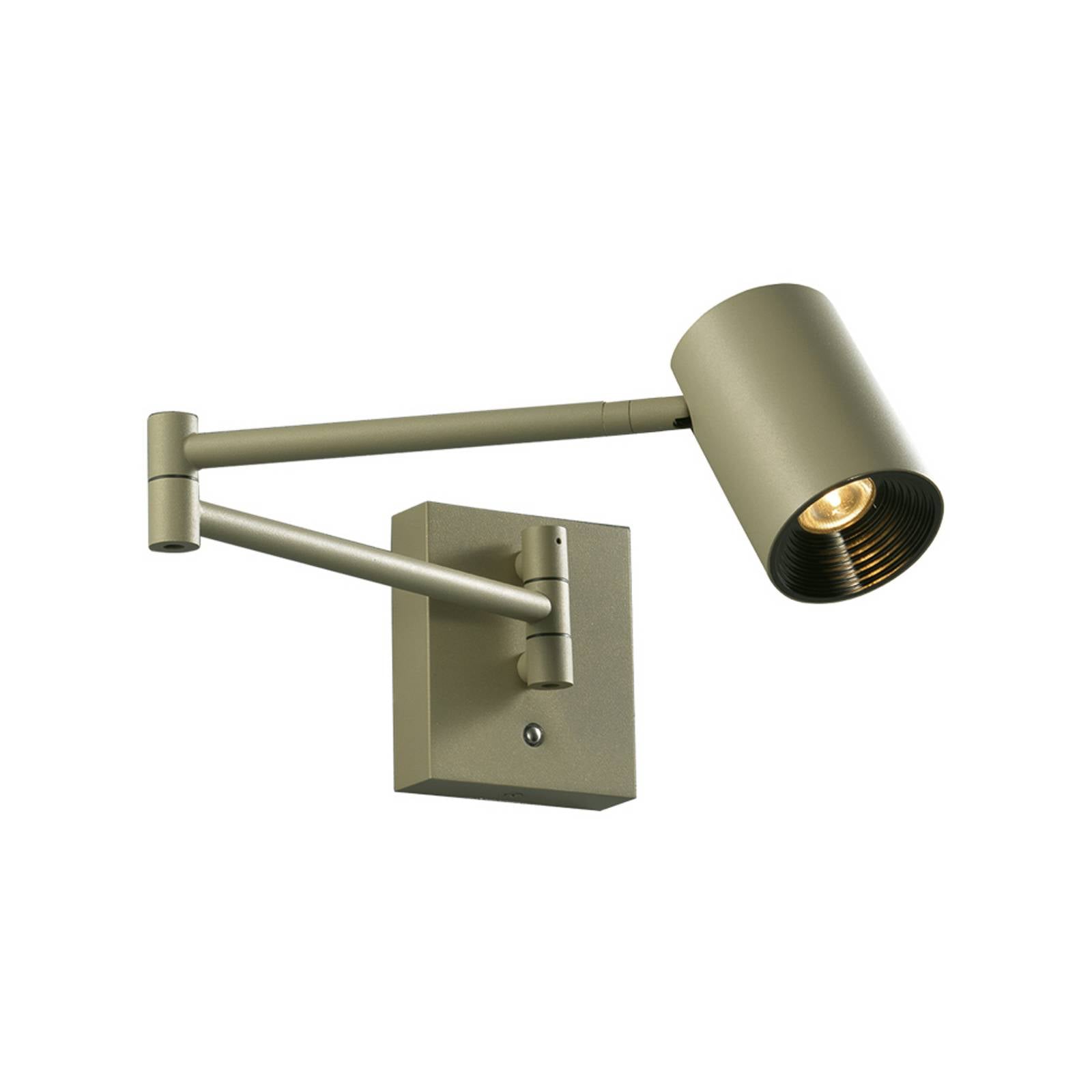 Viokef Applique murale LED Melina vert olive, saillie 55 cm, métal, à intensité