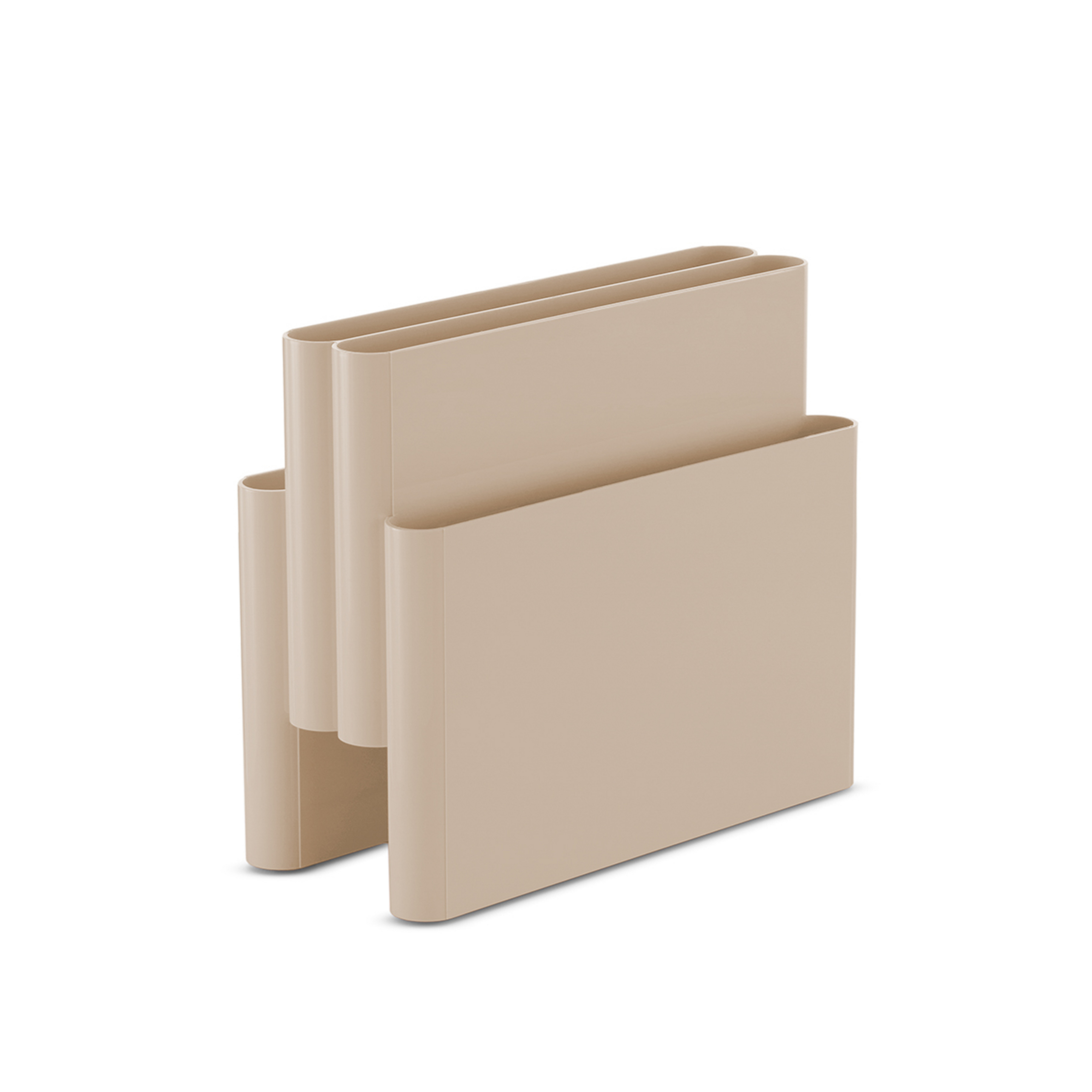 Magazine rack, beige, length 40 cm, height 35 cm - Kartell