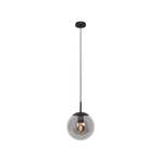 Suspension Bollique, noir, Ø 30 cm, verre, 1 lampe, sphère