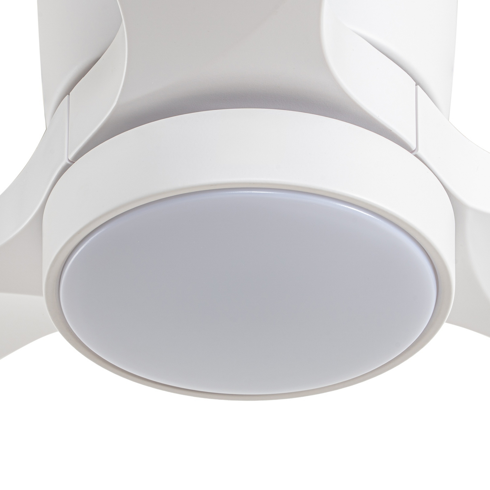 Lucande LED-Deckenventilator Sorin, weiß, CCT, IP44