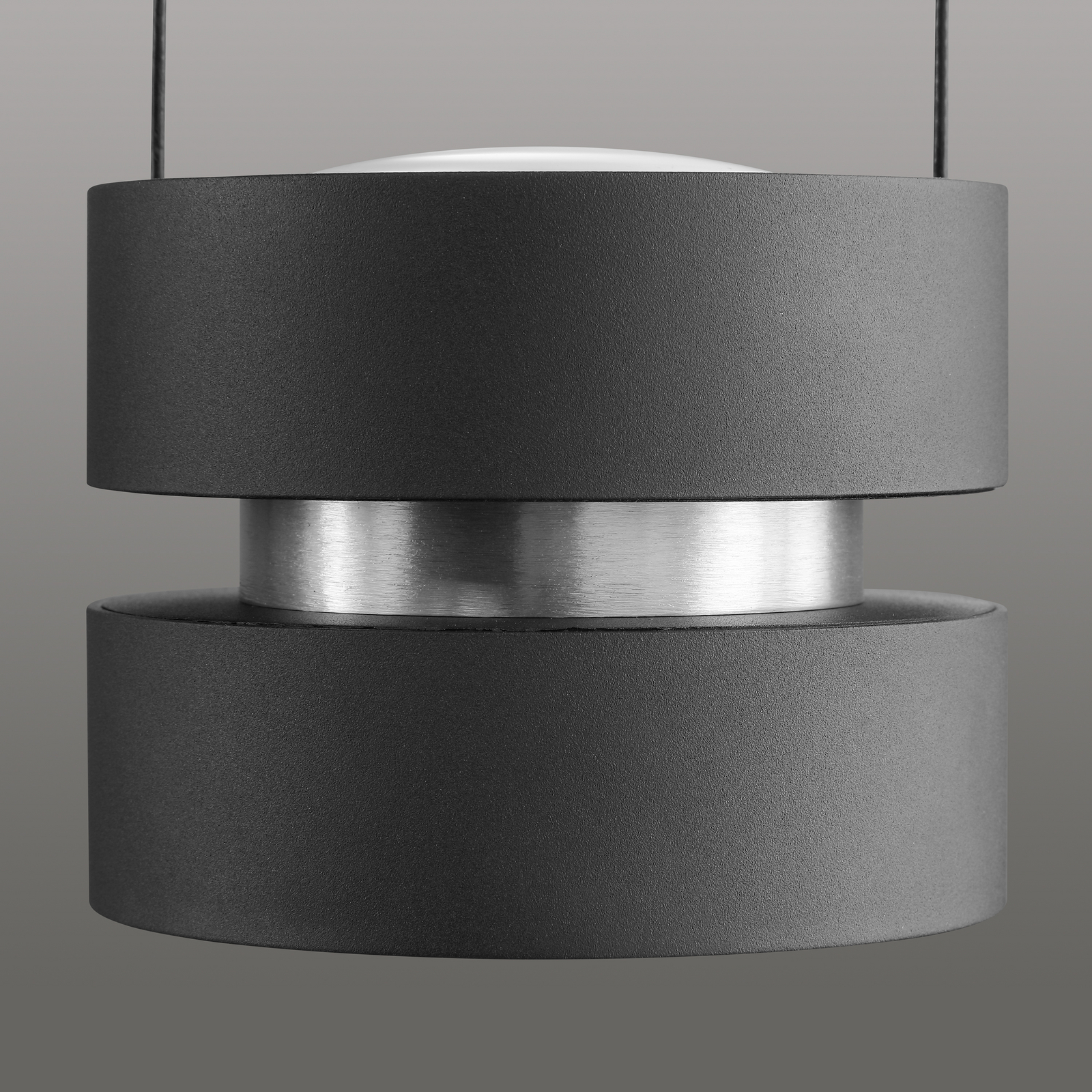 LED κρεμαστή λάμπα Glow-Sphere, μήκος 112 cm, μαύρο, μέταλλο