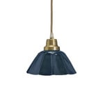 PR Home Hängeleuchte Ester, blau, Ø 17 cm, Stecker, E27