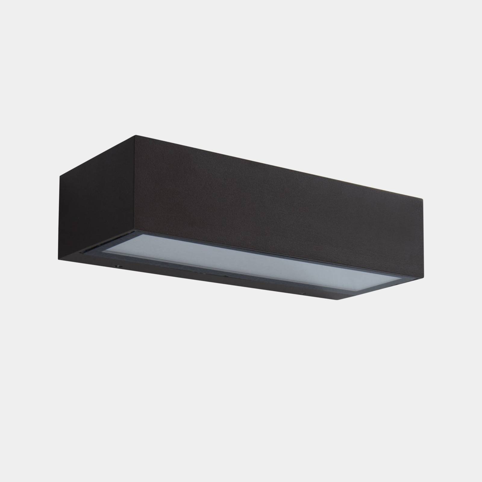 LEDS-C4 LED-utomhusvägglampa Nemesis brun bredd 19,5 cm