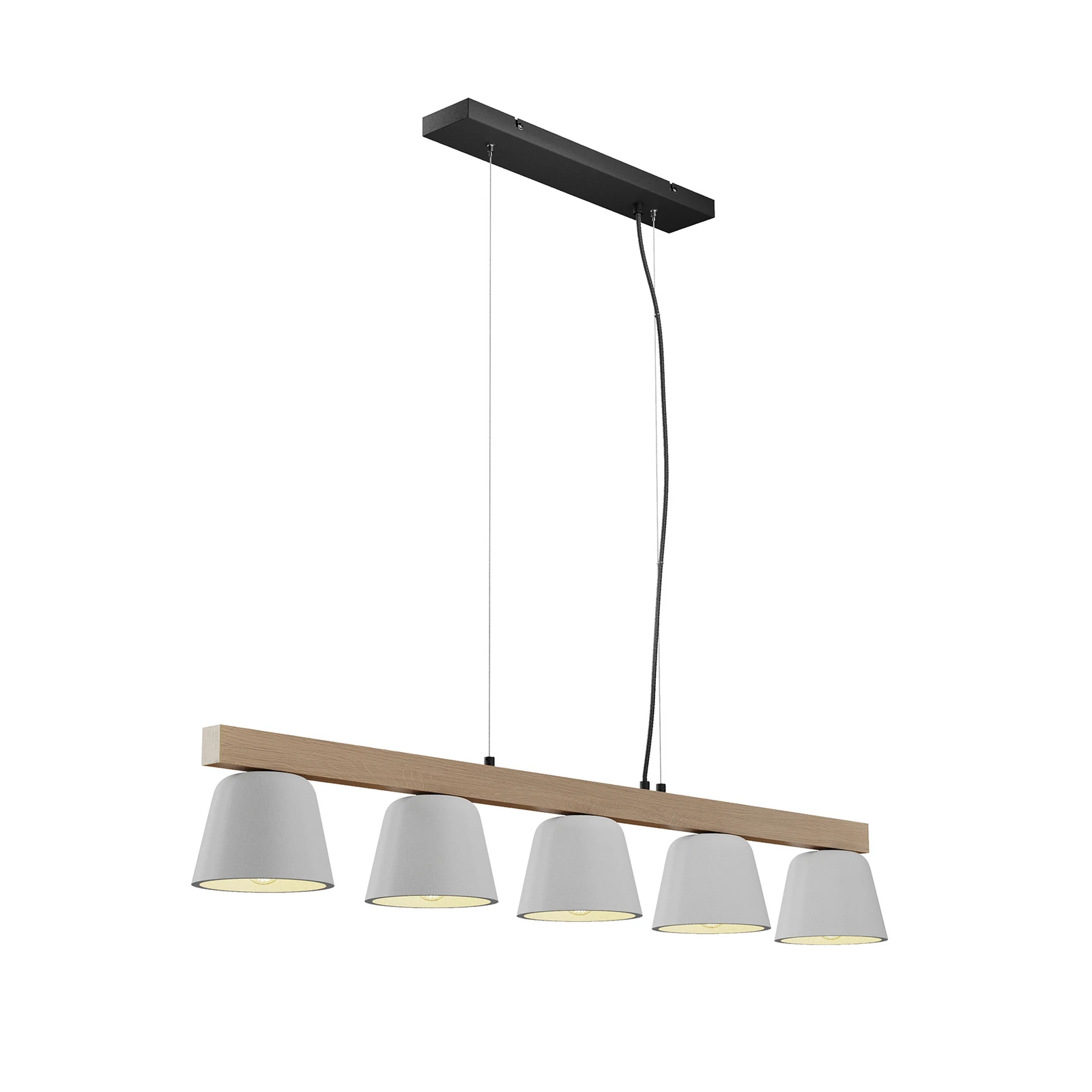Lucande rippvalgusti Kalinda, hall, betoon, 110,5 cm pikk, E14