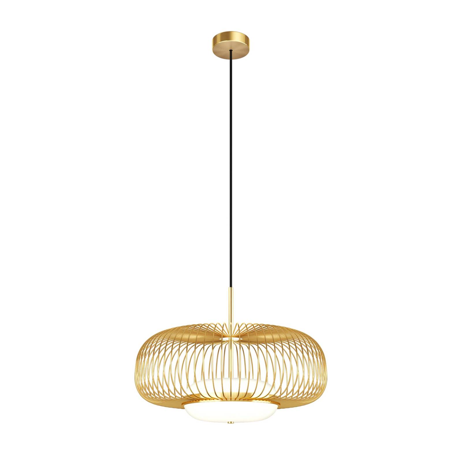 Maytoni LED-Hängeleuchte Levitation, Ø 50 cm, messingfarben