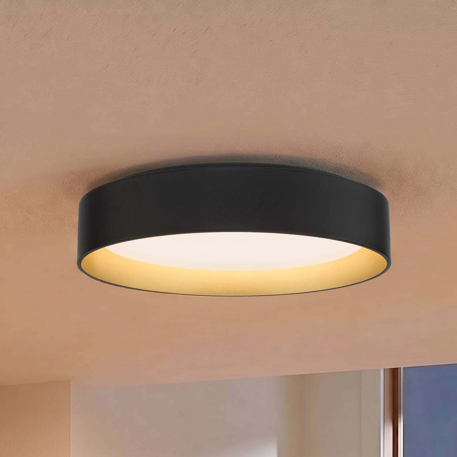 Gracjan Loftlampe Black/Gold Lindby - Stue - Moderne - Plastik - Rund