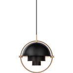 Multi-Lite Závěsná Lampa ø36 Brass/Charcoal Black - GUBI