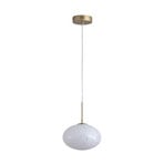 LED-Hängelampe Confetti, Ø 25 cm, goldfarben/weiß, Glas