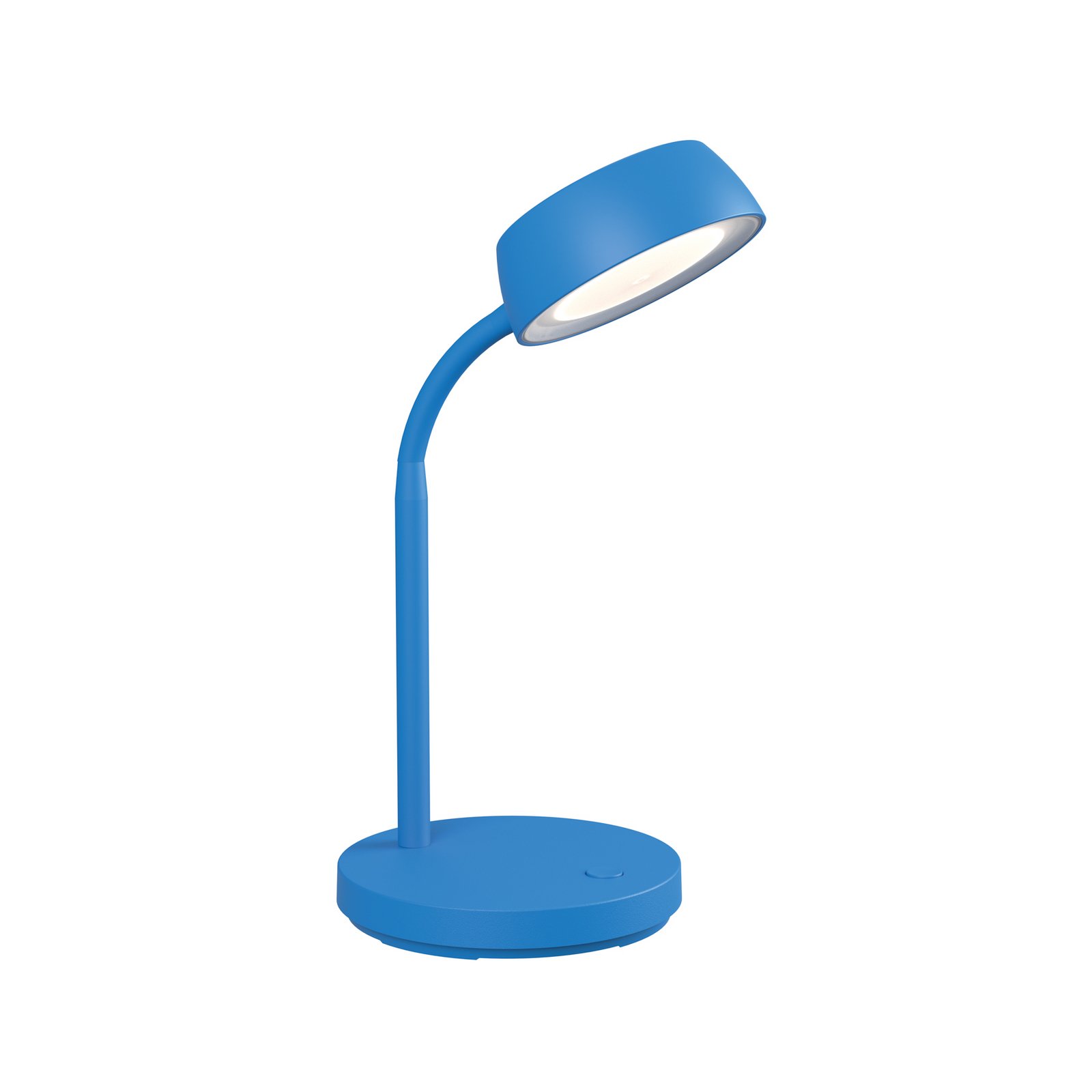 LED-skrivebordslampe MAULabby, blå, høyde 30 cm