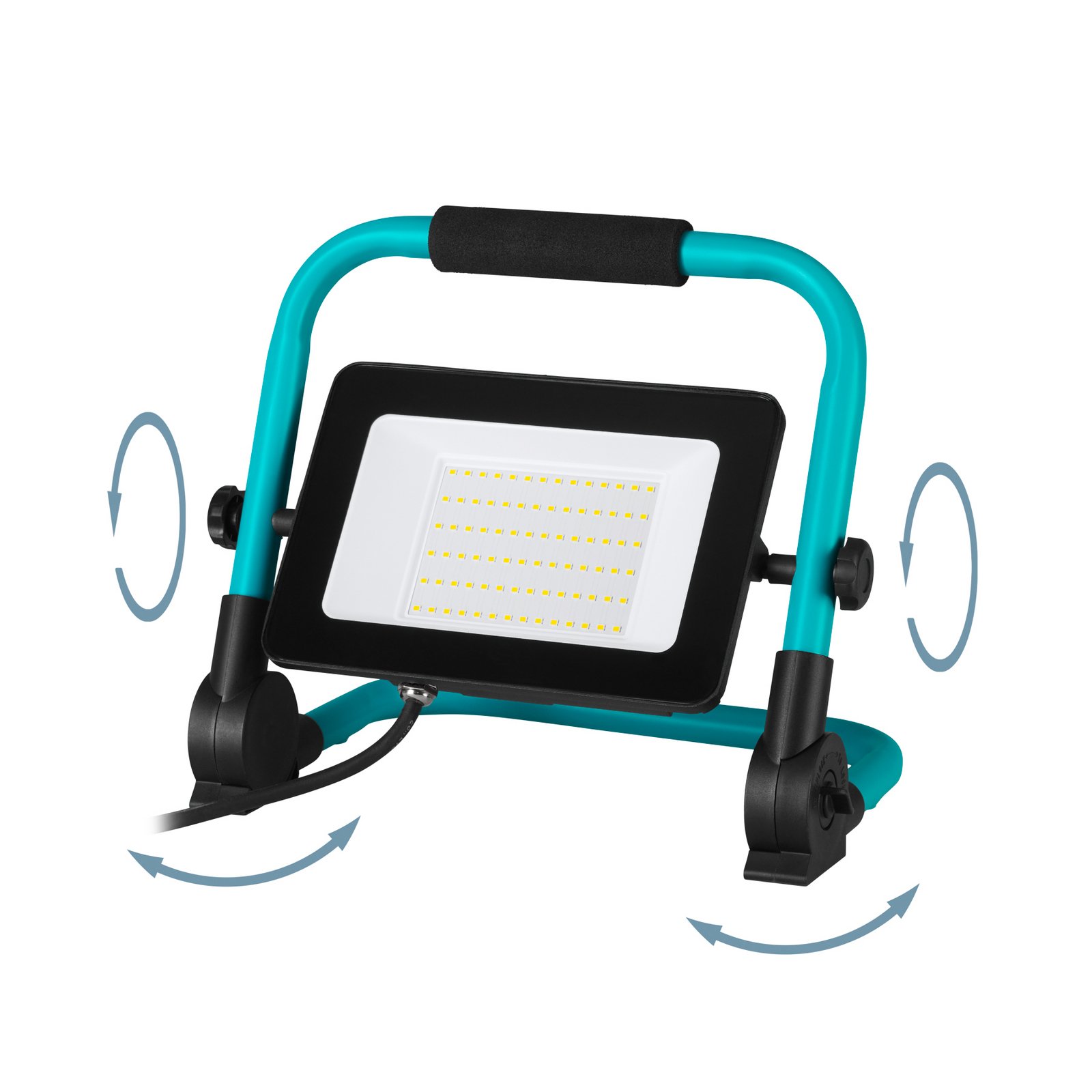 LED-välisvalgustid Avelar, must/türkiis, laius 31 cm, metall