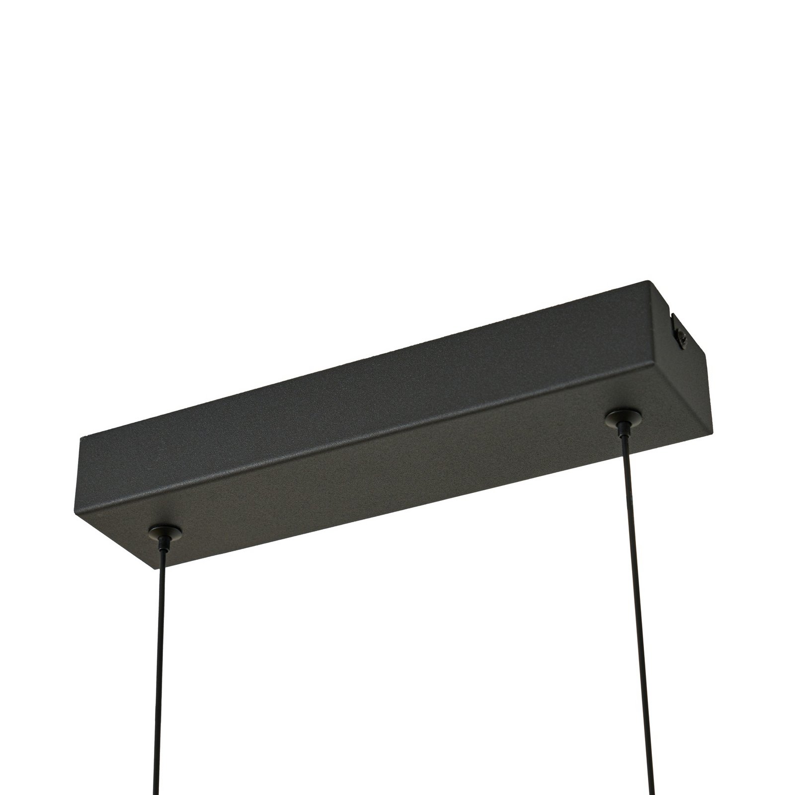 Lucande LED-pendant lamp, smoke, 4-flames, glass, dimmable