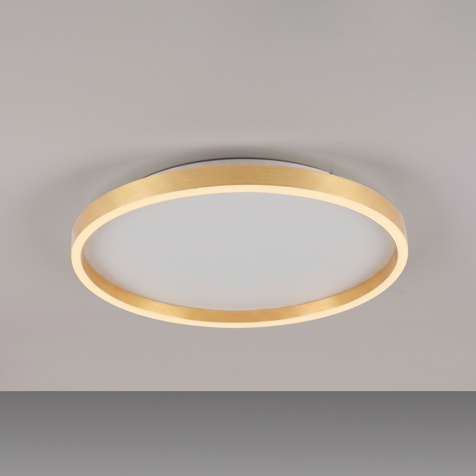 LED-Deckenlampe Madlen, goldfarben, Ø 40 cm, Alu, 3000K, dim
