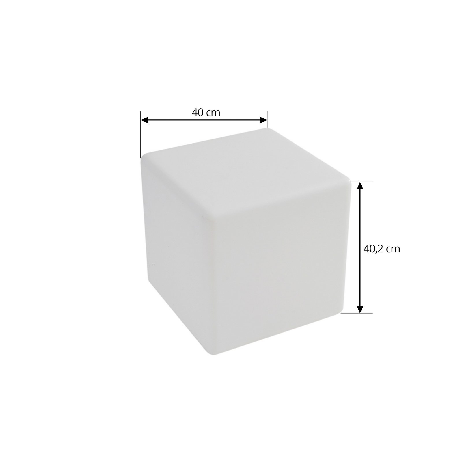 Lindby luminaire d'extérieur LED rechargeable Cubara, RVB, cube, plastique