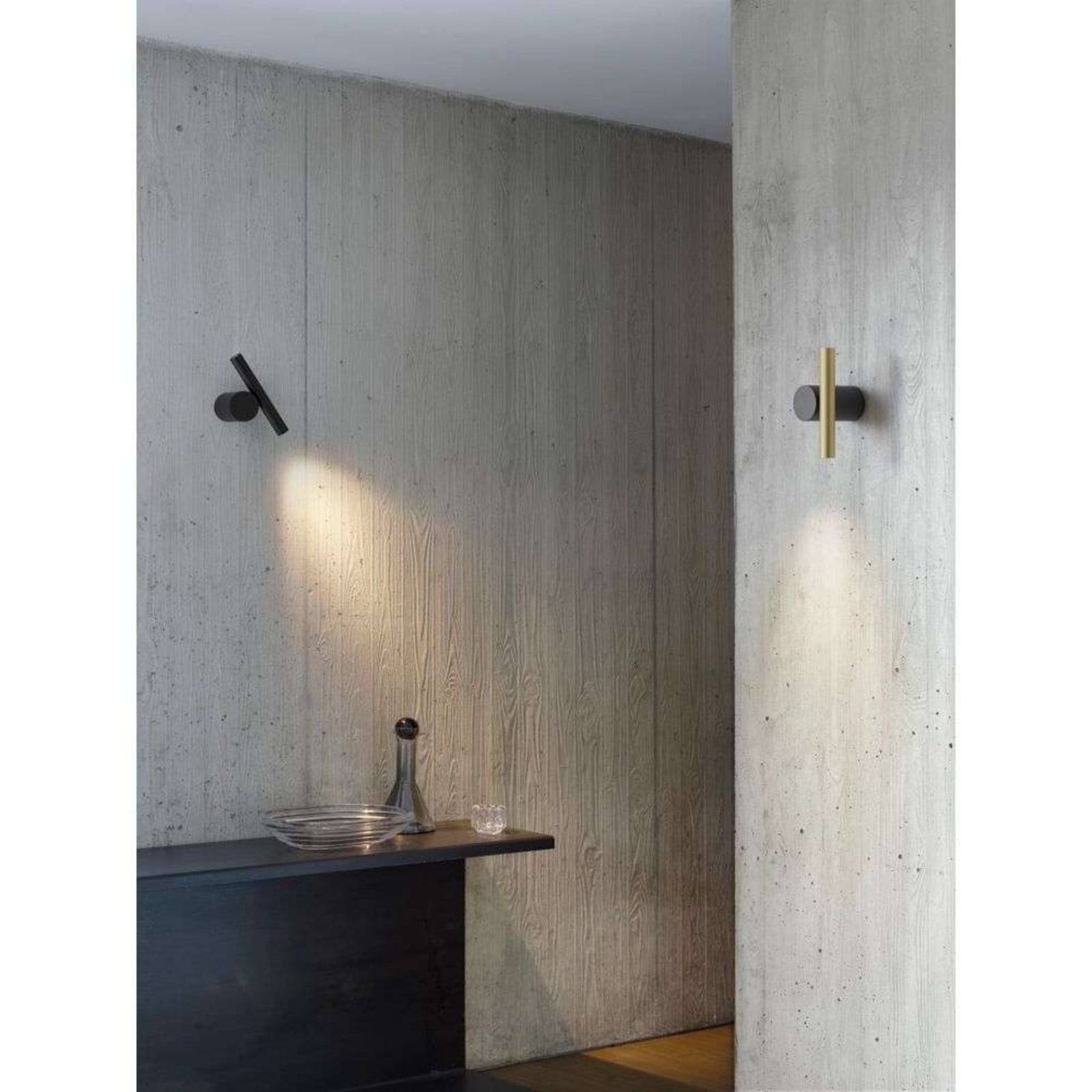 Doi Wandleuchte 3000K Black/Brass Luceplan - Wohnzimmer - Aluminium
