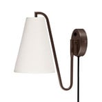 Lampa ścienna Lou brązowa/biała Ø 14 cm wtyczka - Globen Lighting