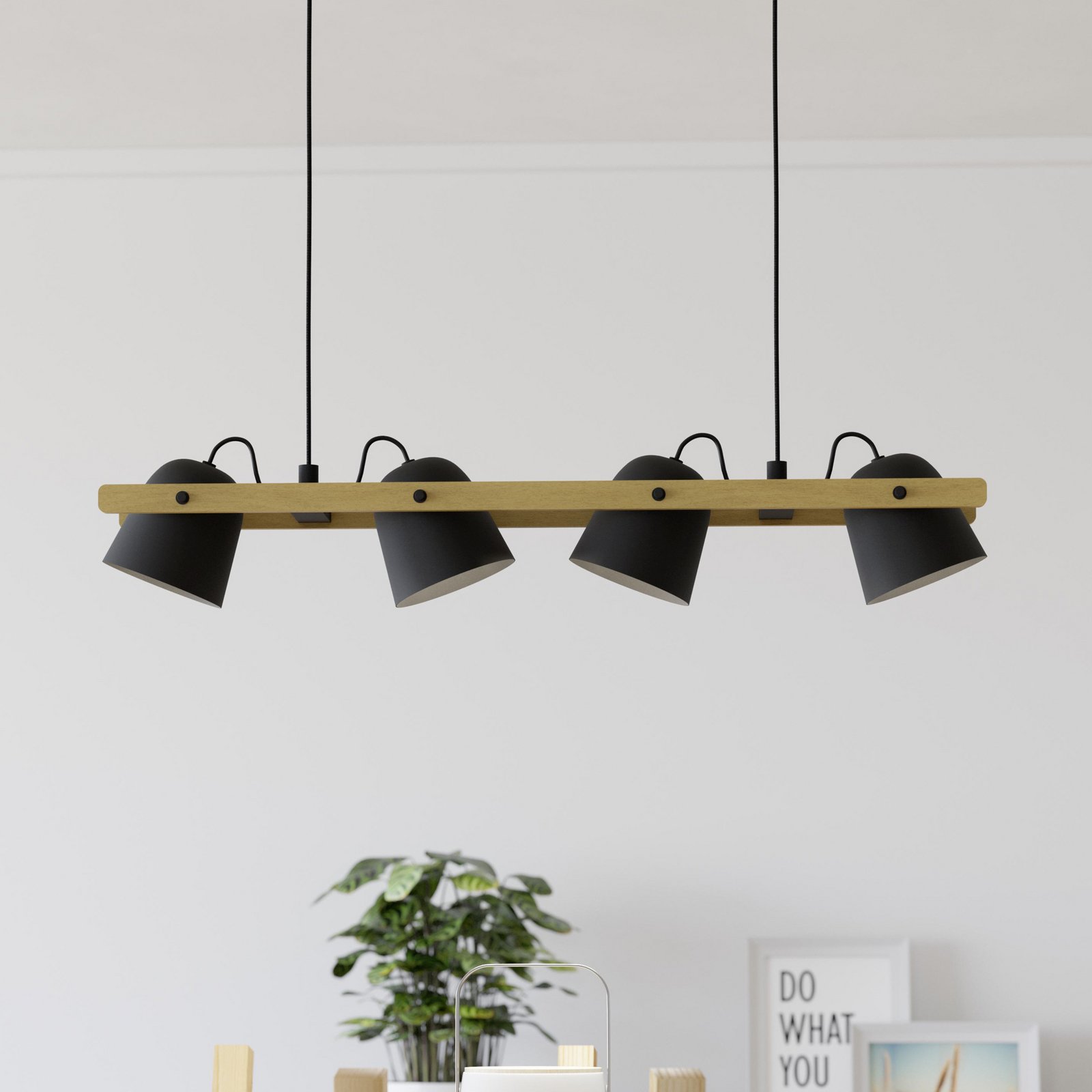 EGLO connect plafón LED Hornwood-Z, 4 luces, negro